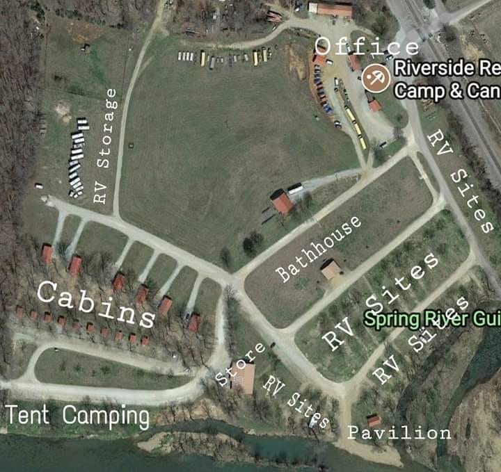 A map/layout of the campground 😊💙 - Riverside Resort