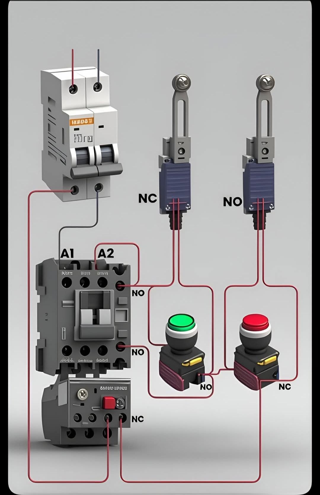 electronic all for you | This figure illustrates a relay-and-contactor ...