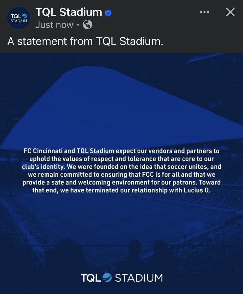 Eric - 🚨#BREAKING: FC Cincinnati and TQL Stadium terminated their ...