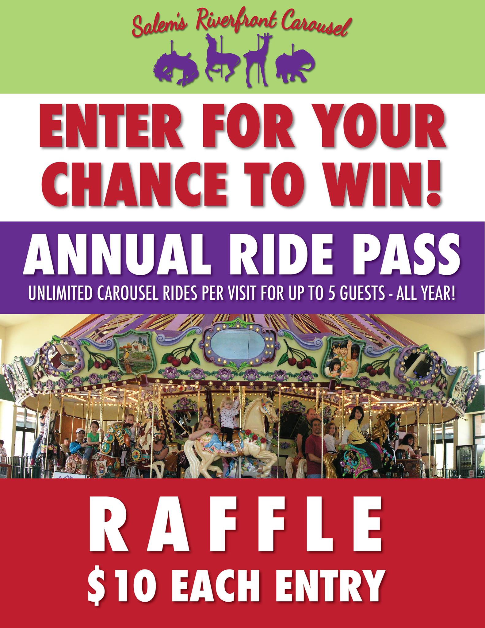 Salem's Riverfront Carousel - RAFFLE TIME! 🤞🏻🎠 🗳 As part of our # ...