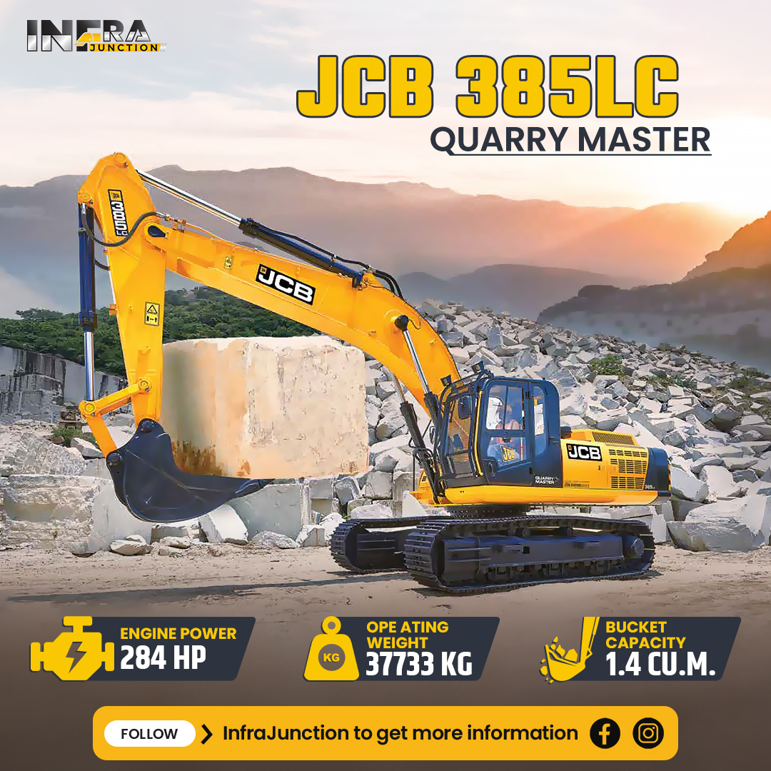Infra Junction - The JCB 385 LC Quarry master excavator... | Facebook