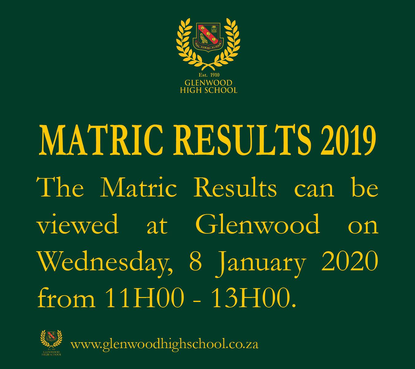 Glenwood High School - NSC RESULTS 2019 The Matric Results can be ...