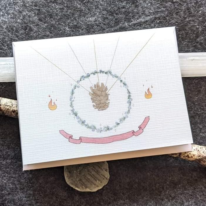 🌲This beautiful linen note card is... - Ghost Rabbit Designs | Facebook