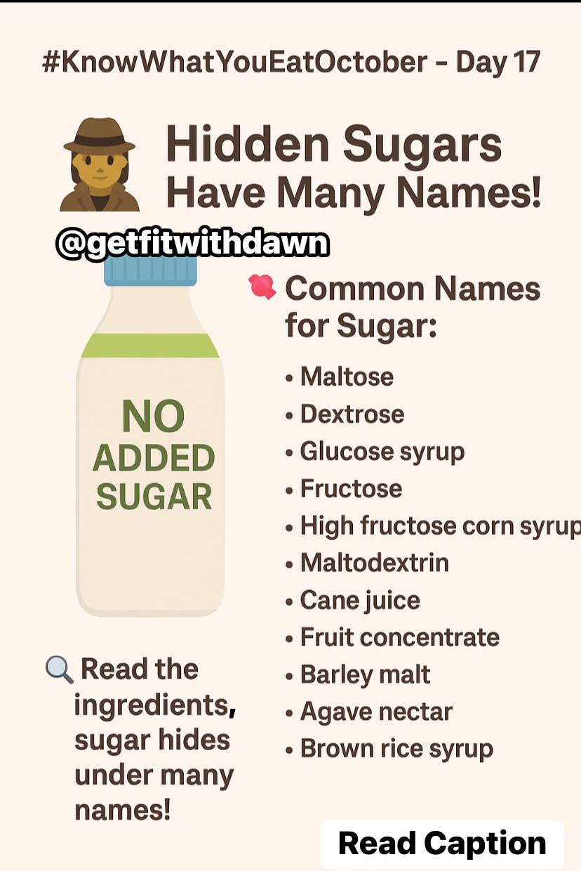 Sugar goes by many other names - and knowing them can help you
