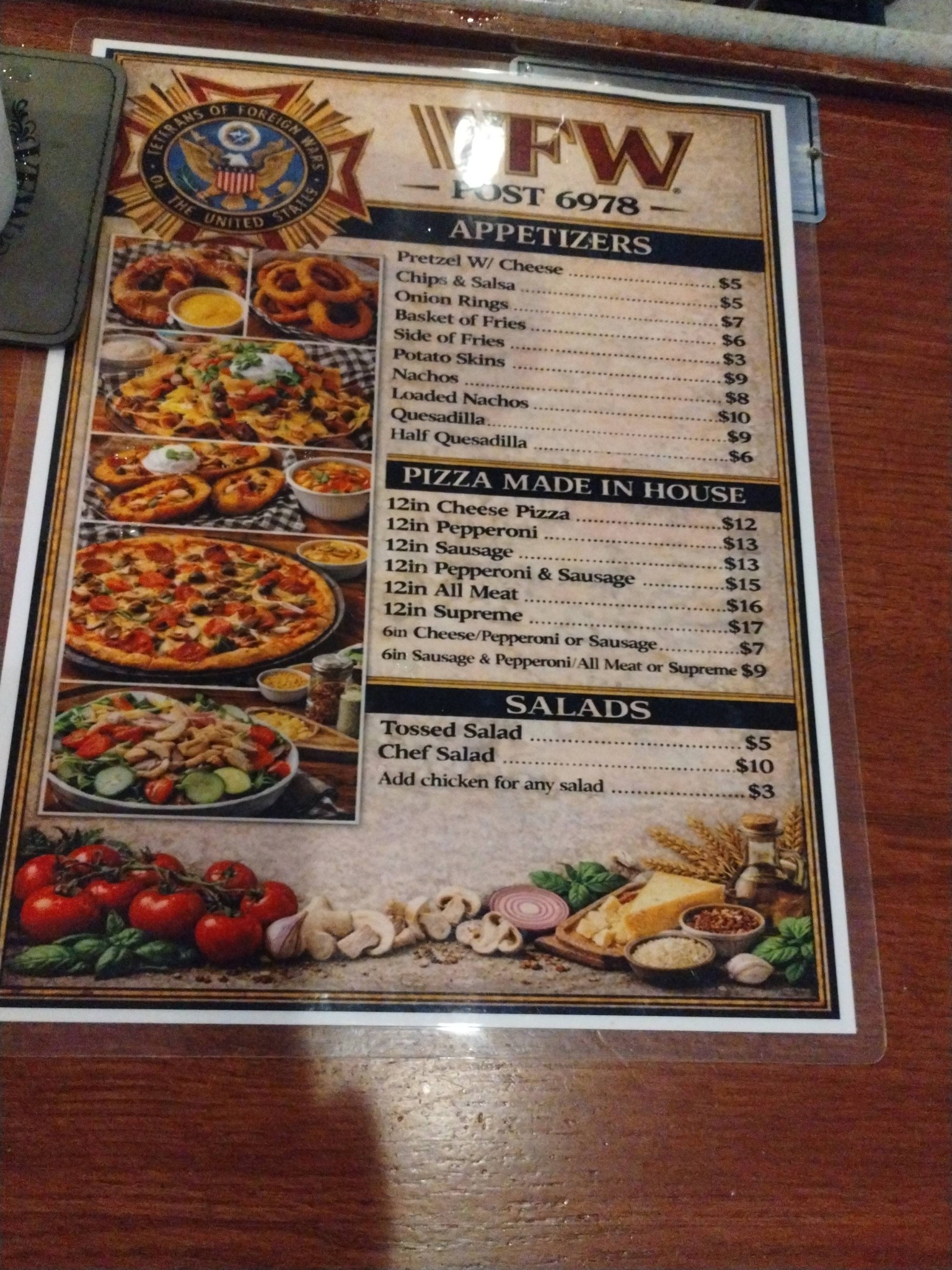 Vfw post 6978 menu and affordable food