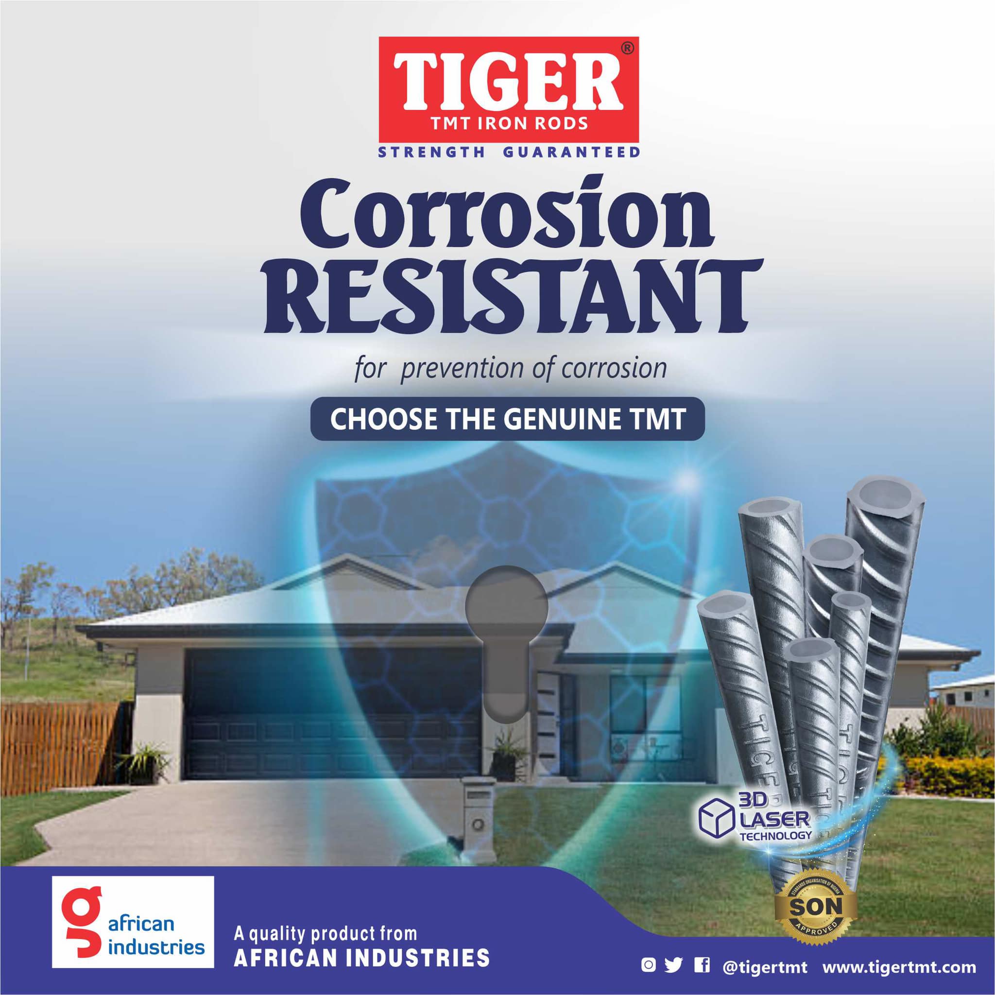 Tiger TMT - TIGER TMT iron rods have greater... | Facebook