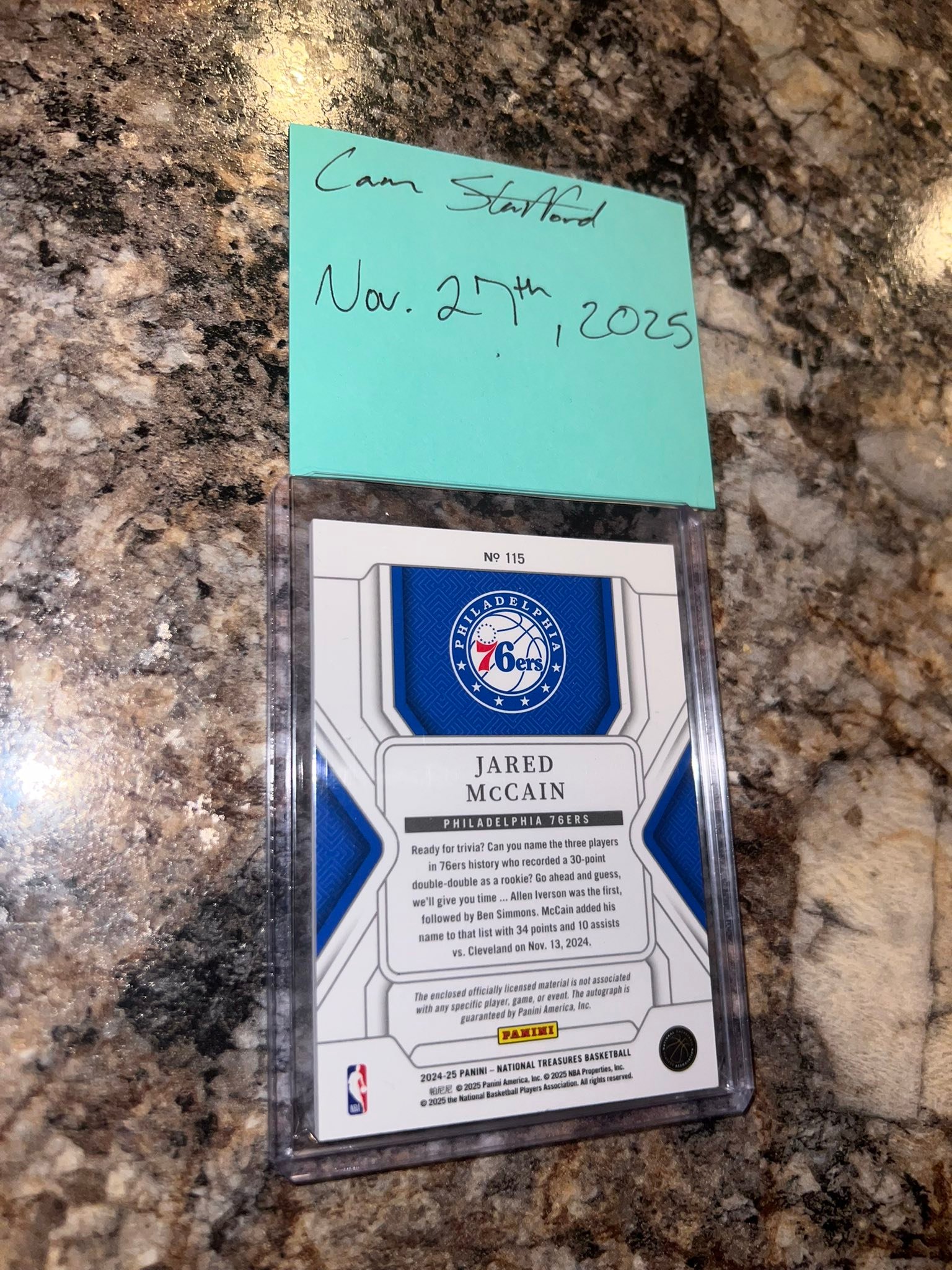 Jared McCain True NT RPA /99- 1750$ PayPal only Buyer covers fees