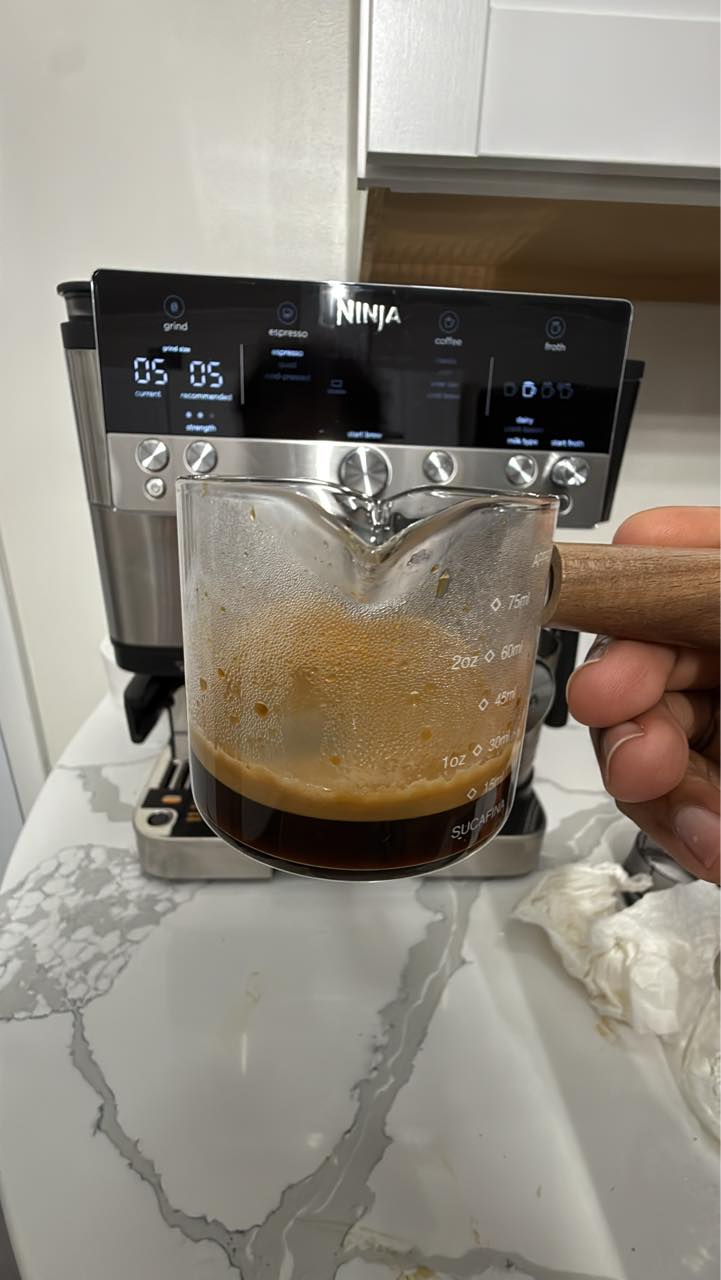 How to get 2 oz with crema on Ninja Lux?