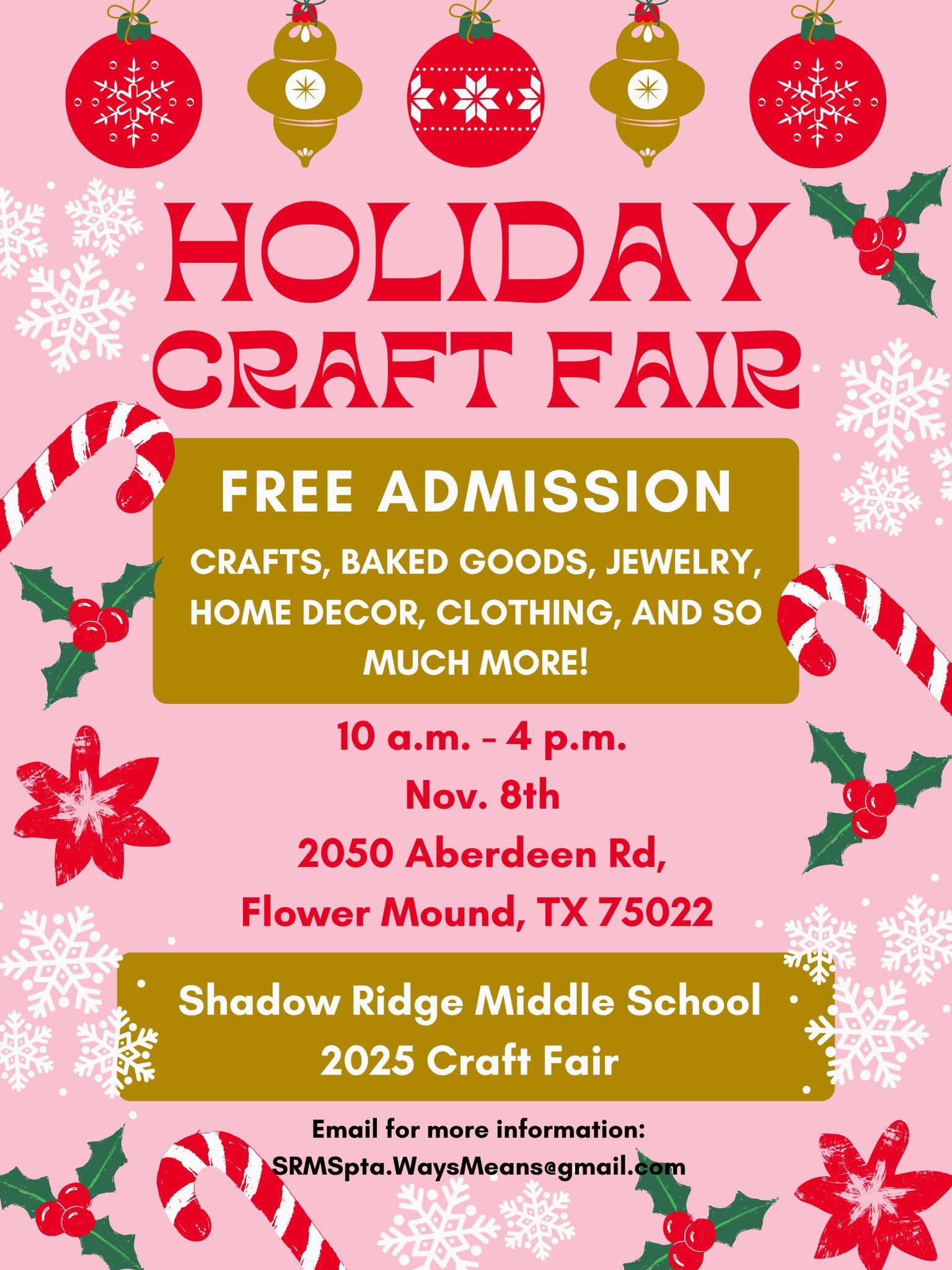 Shadow Ridge Middle School craft/vendor fair