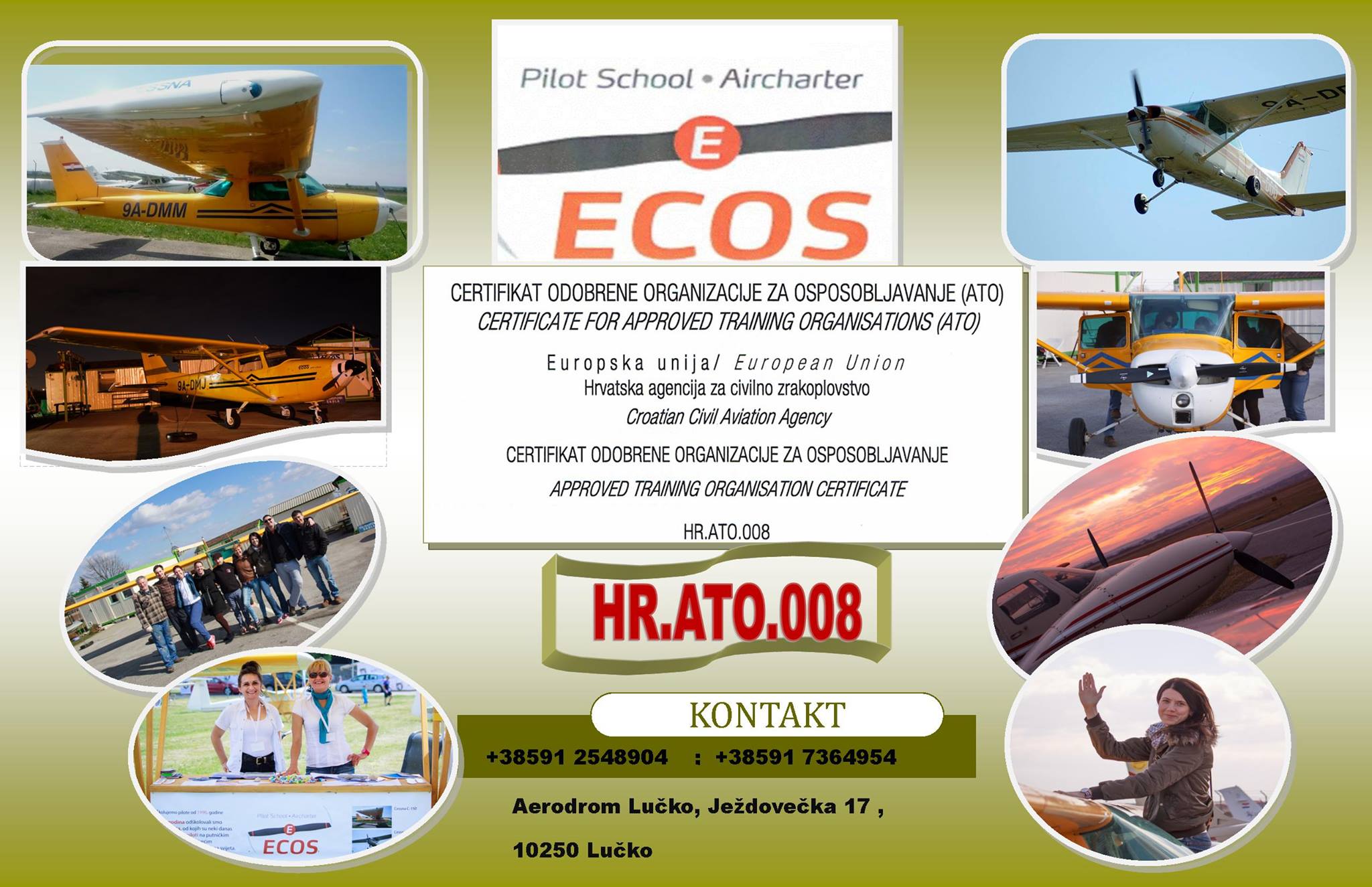 Ecos pilot school-aircharter doo | Zagreb