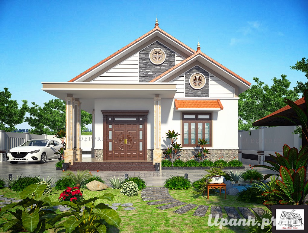 (CAD + SKETCHUP) Bản vẽ Nhà cấp 4 mái thái 9.78x13.15m Full Kiến trúc ...