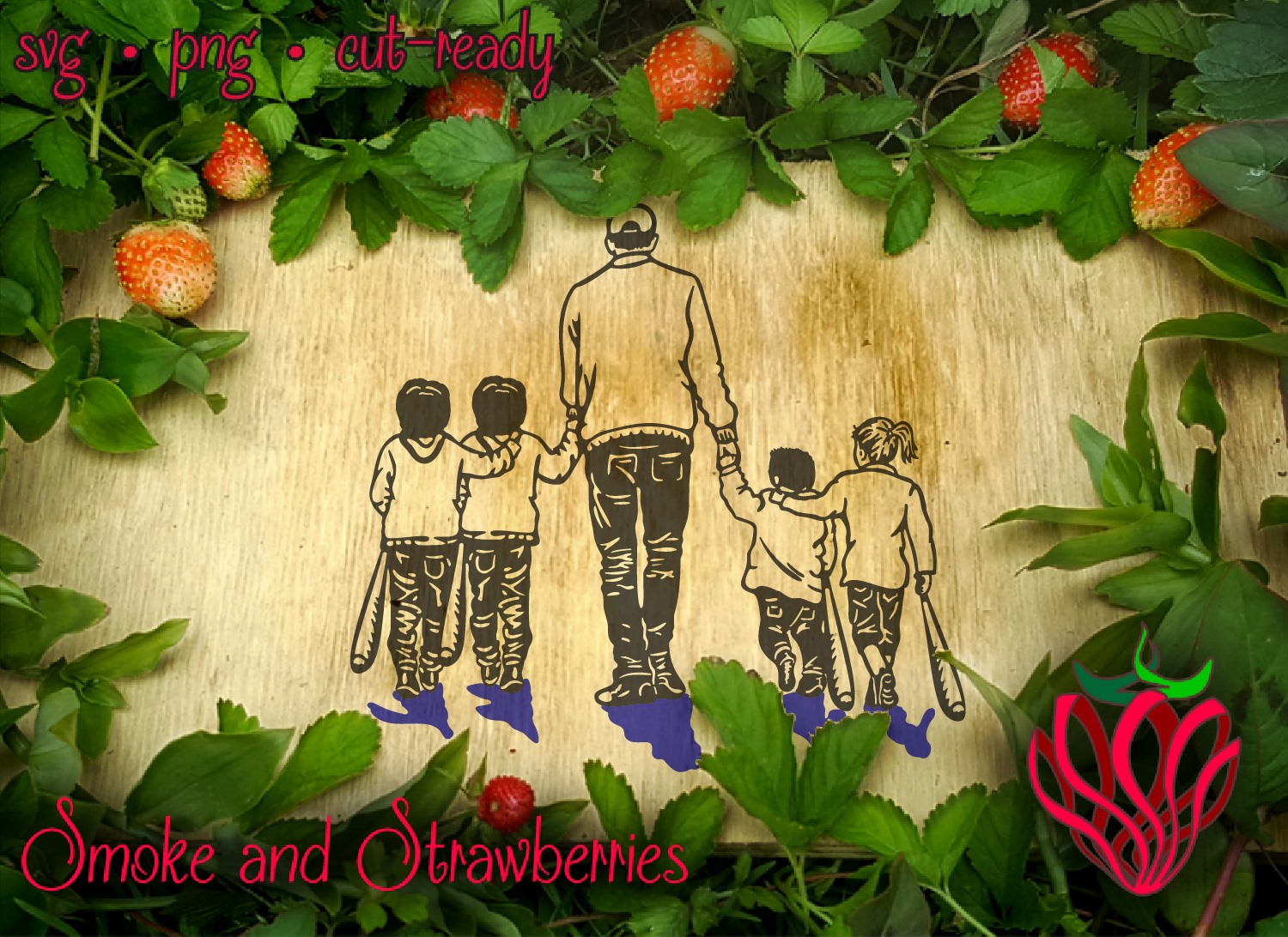 SVG, Scan n Cut, cricut, custom cuttable designs - Smoke and Strawberries