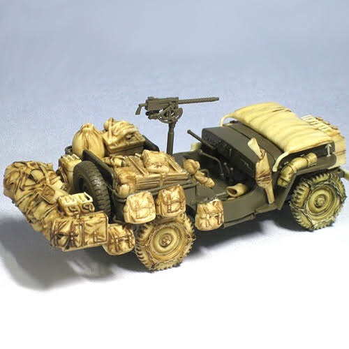Unpainted 1/35 Scale Resin Stowage Kit For German Amphibious Jeep Model