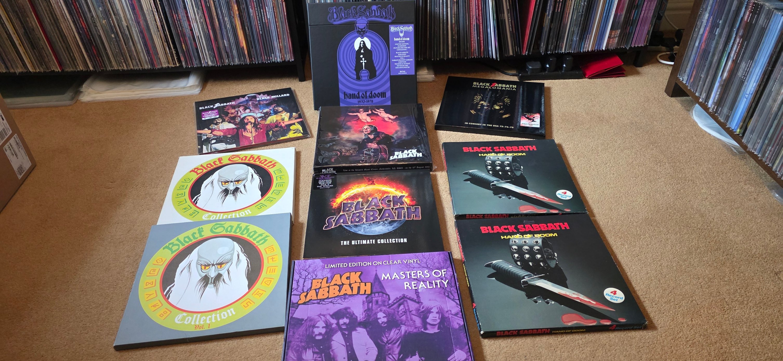 Black Sabbath vinyl collection including boxsets and bootlegs