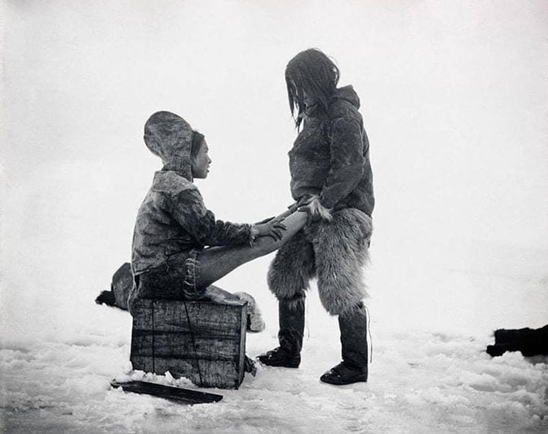 Inuk toddler in Greenland during Knud Rasmussen's Fifth Thule