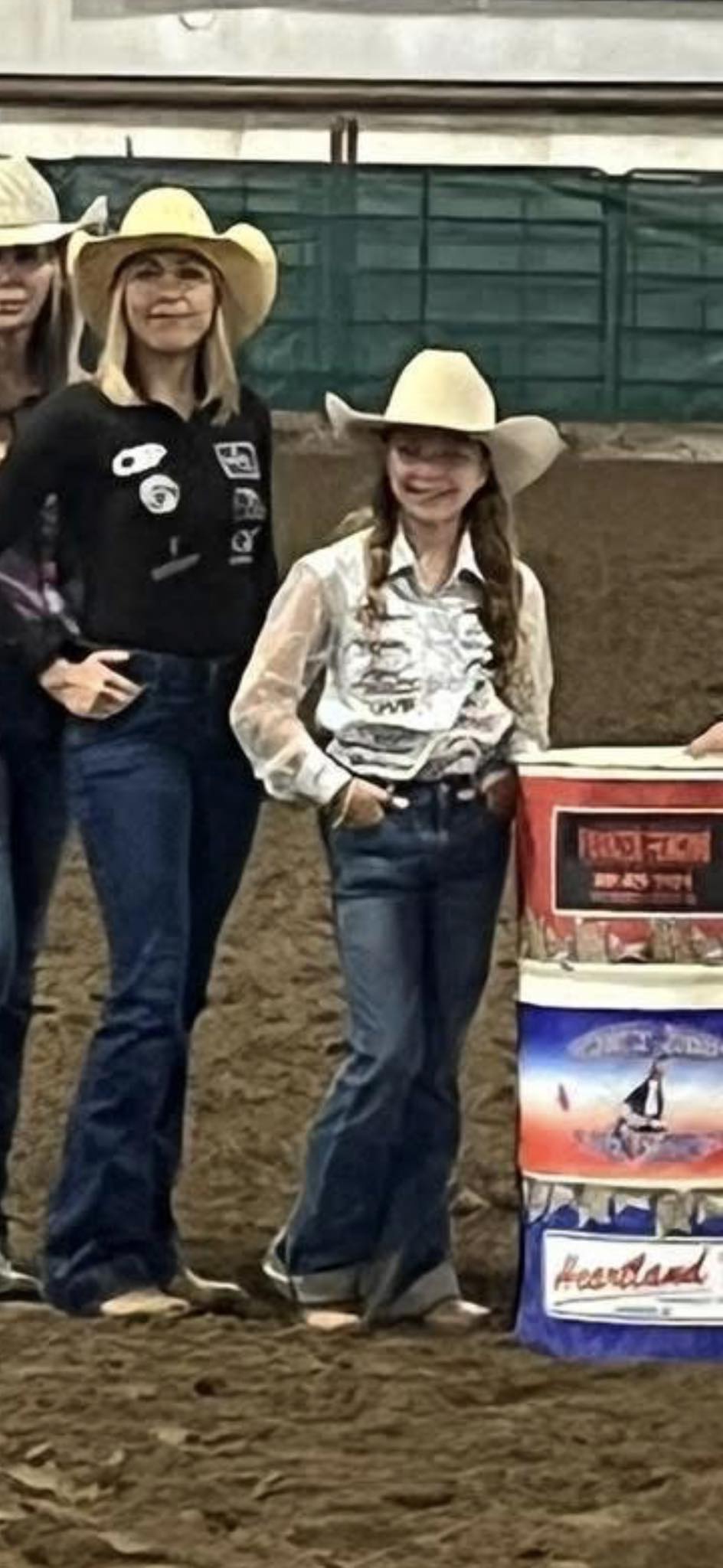 T-shirt Western "Rodeo Queen" Femme - Taille L - Col V - Noir Neuf Avec étiquettes