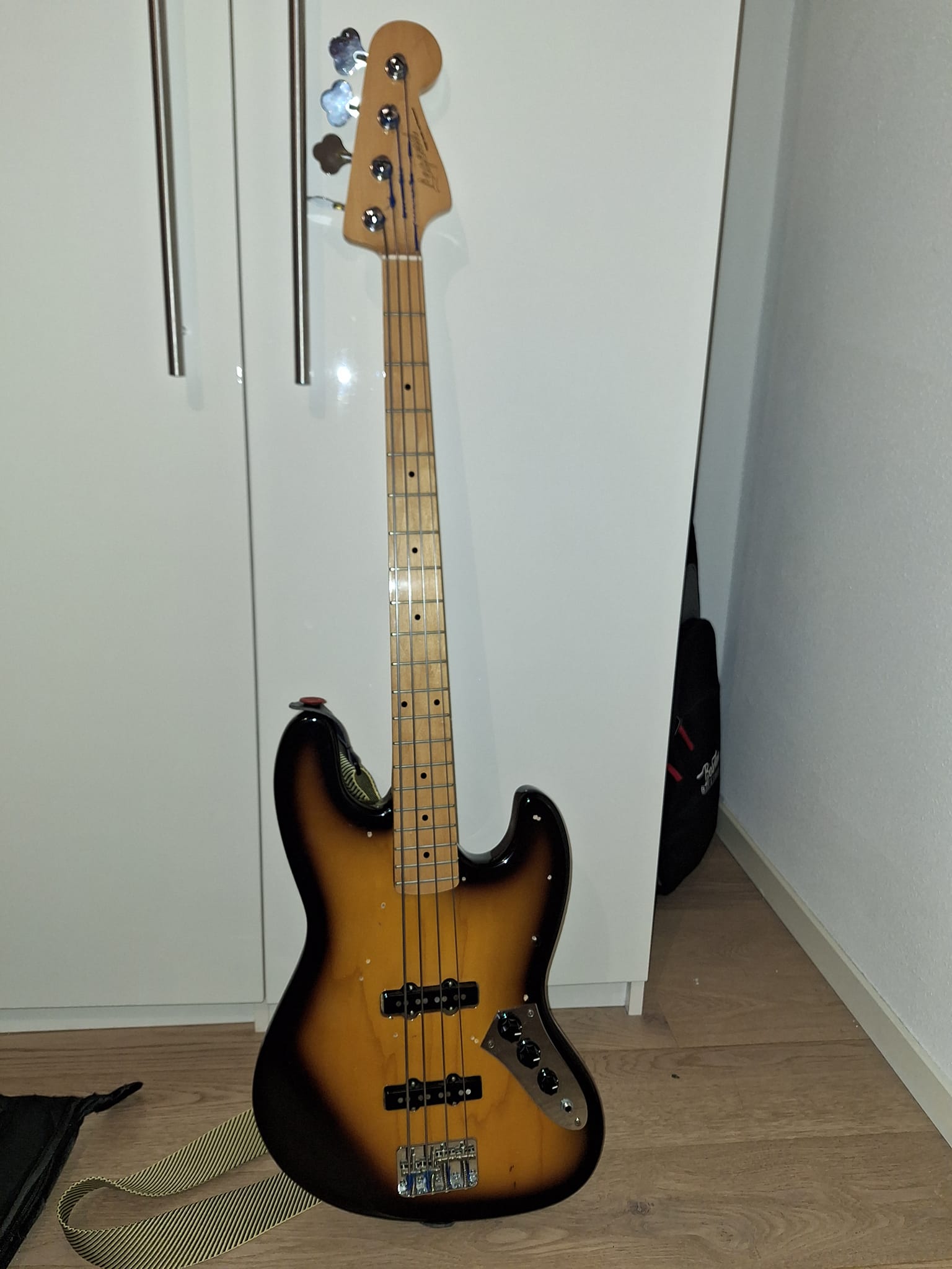 My first bass, a Legend Jazzbass from 1992