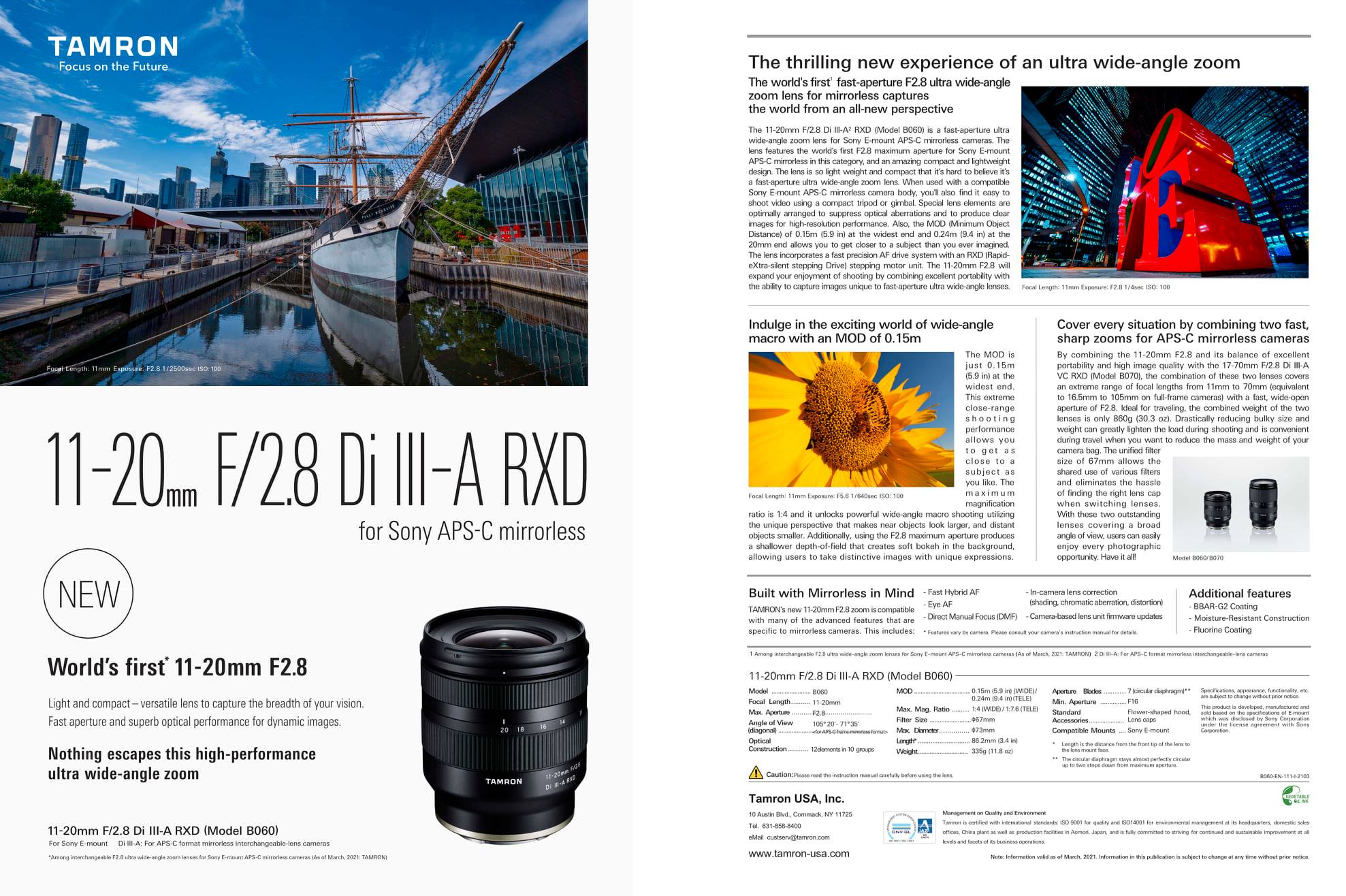 III 50-400mm F/4.5-6.3 Di VC Tamron VXD…