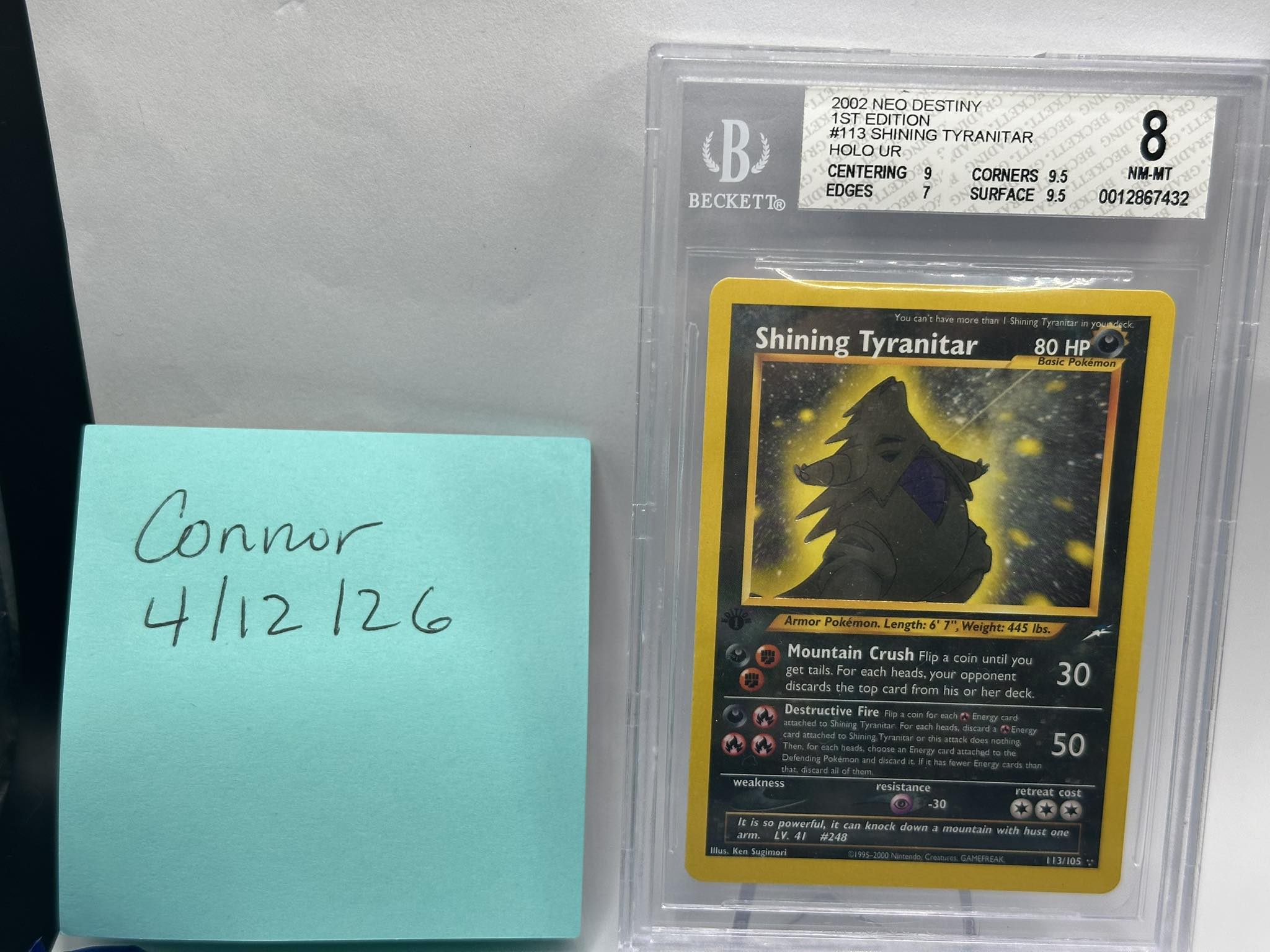 shining tyranitar pokemon card Shining tyranitar 1st edition psa