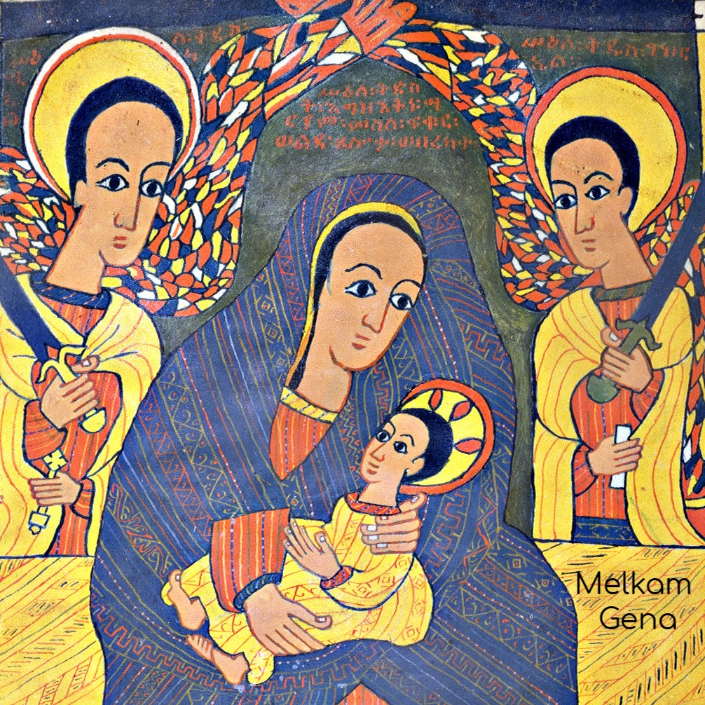 Melkam Gena Ethiopia Beach Blanket Saint Mary Lalibela Churches LT15