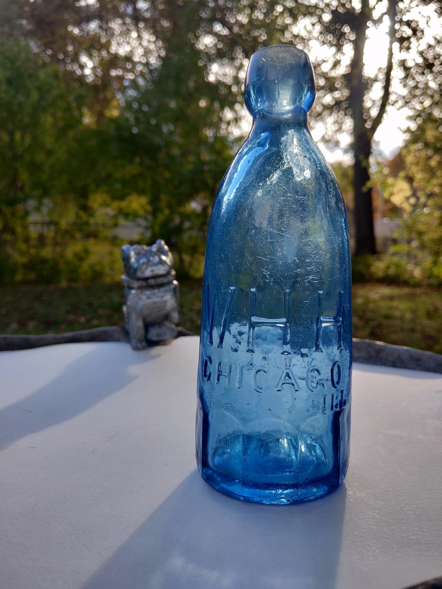 Hutchinson bottle from 1880s with unique stopper