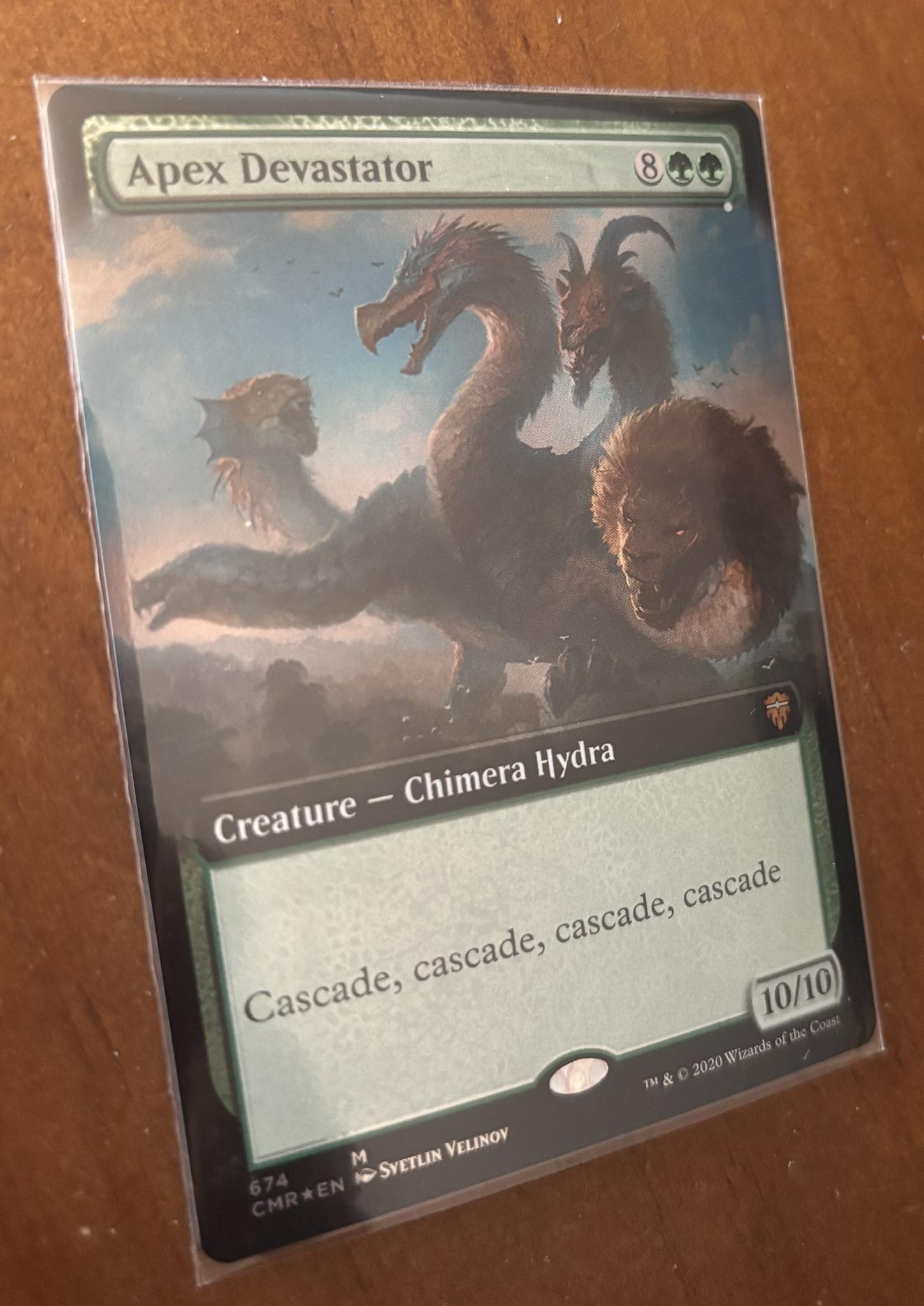 What is the value of an error print extended art foil Apex Devastator?