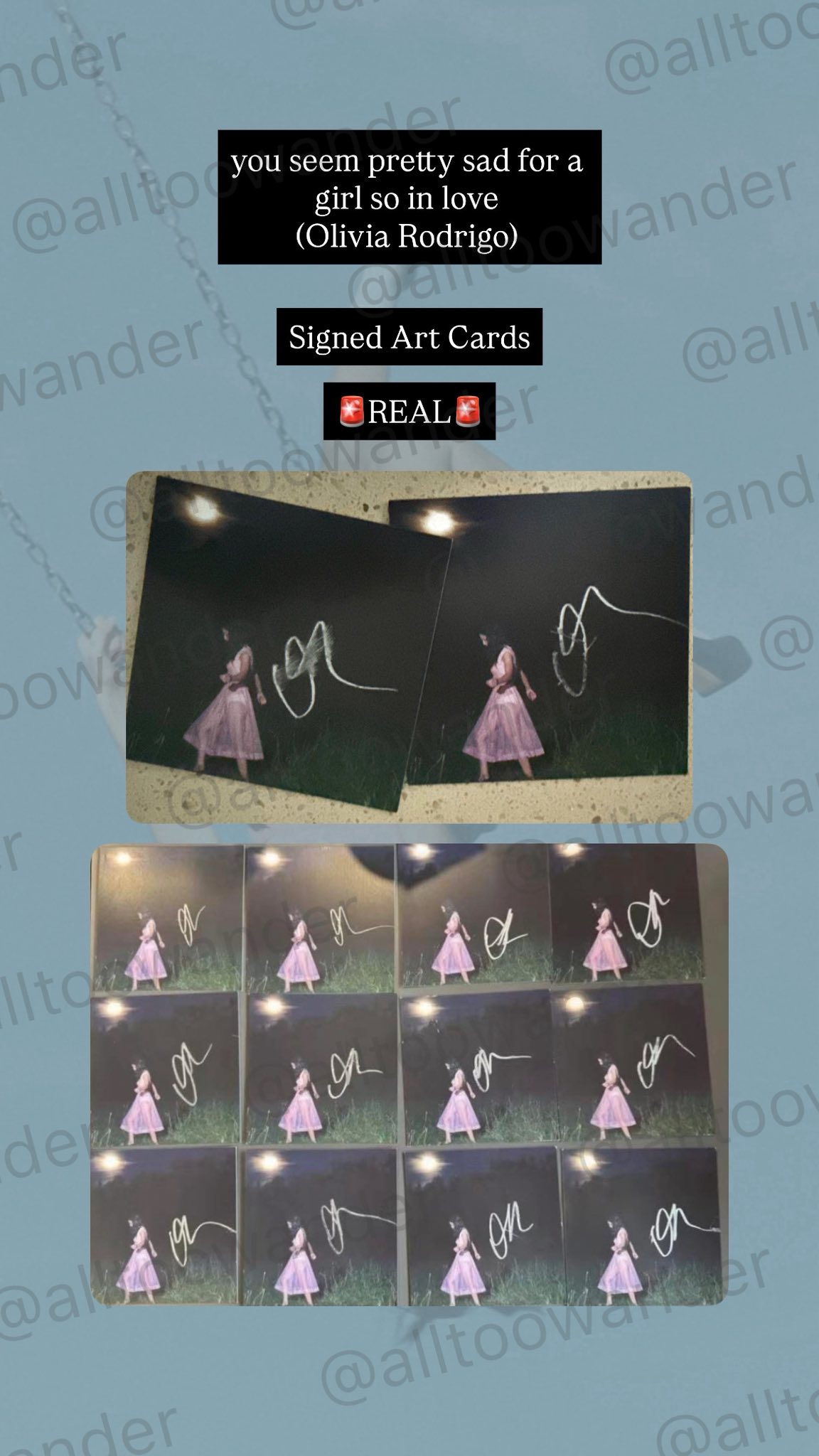 Olivia Rodrigo's album signatures are authentic