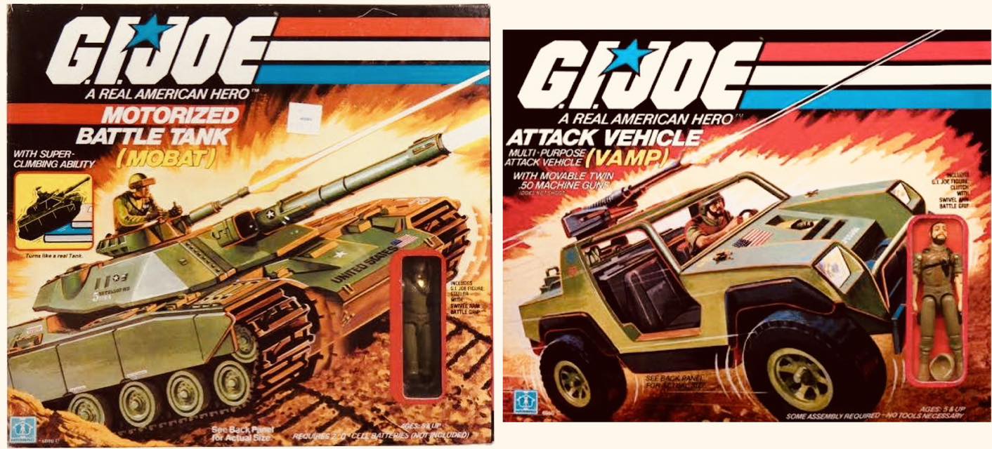 1982 G.I. Joe Motorized Battle Tank MOBAT with Steeler