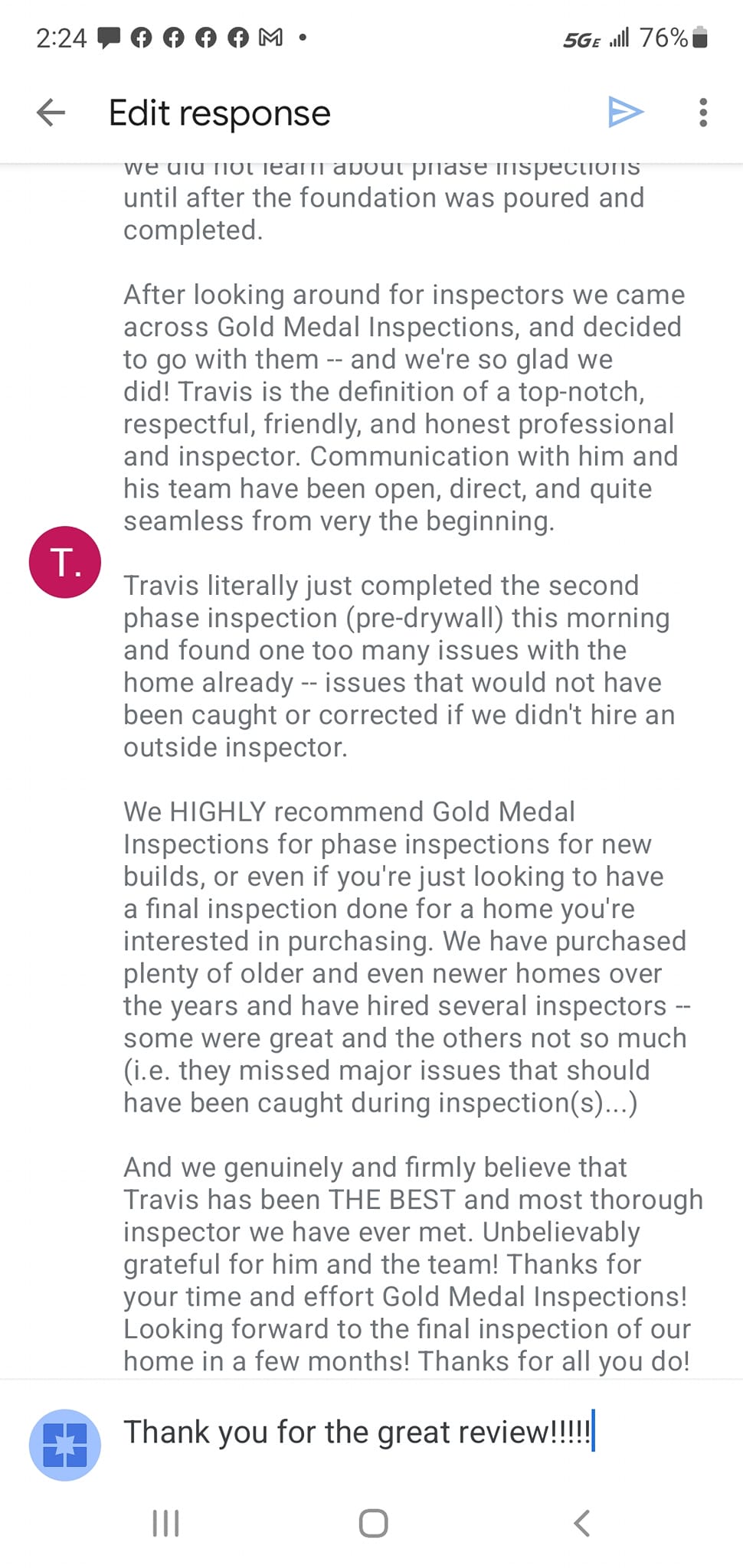 Gold Medal Inspections | The Woodlands TX
