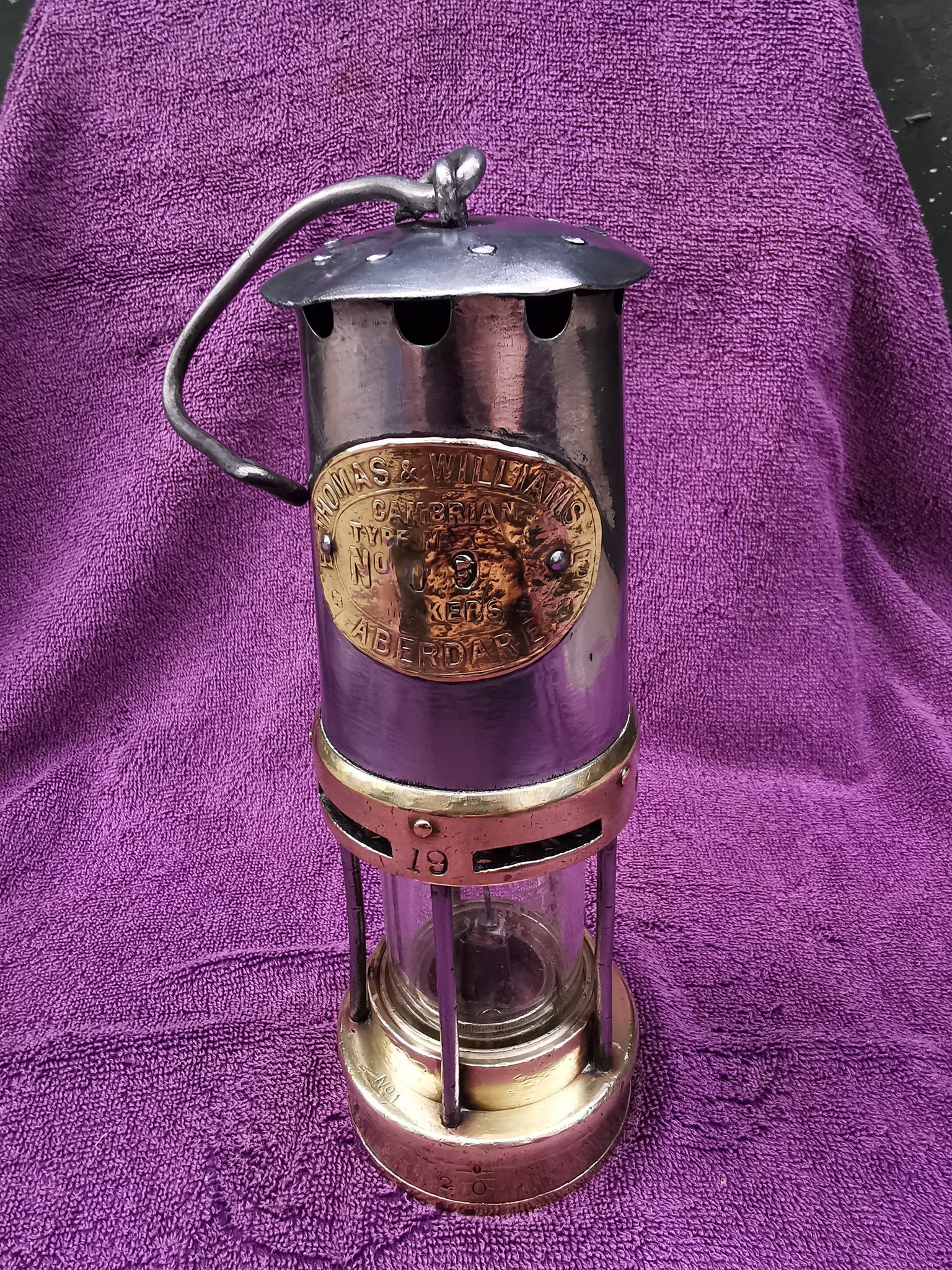 What is a fair price for an E Thomas & Williams Welsh miners lamp?