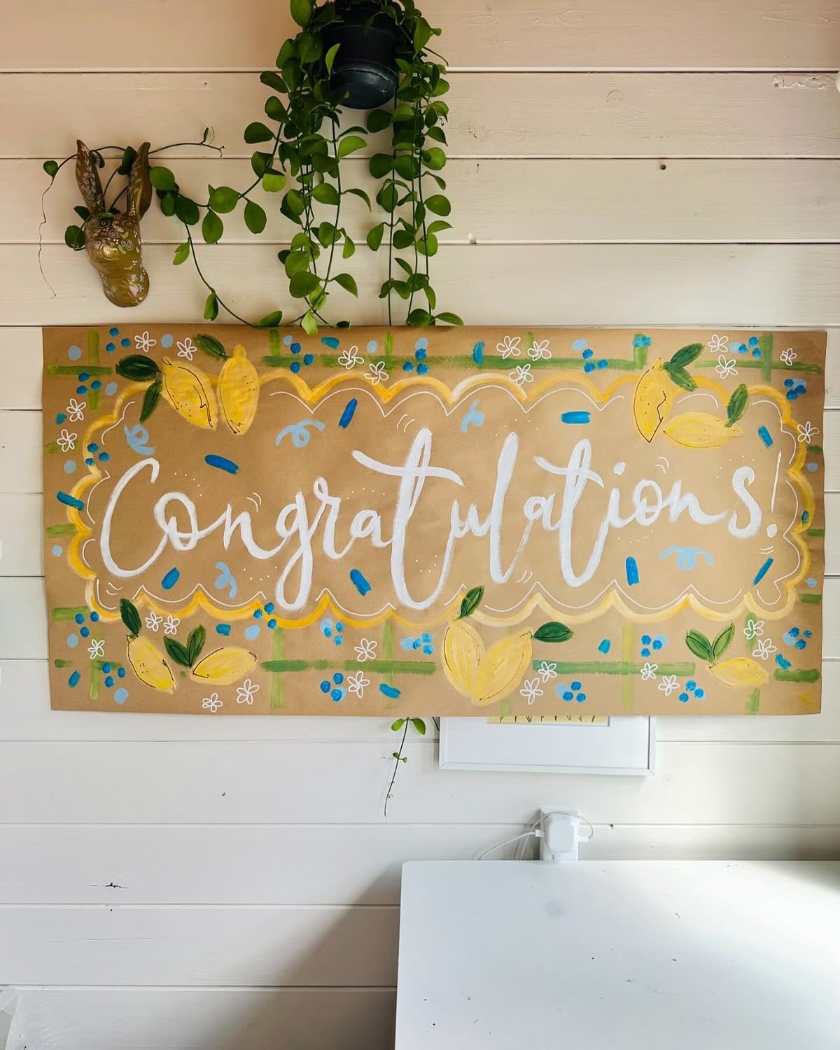 Welcome Little One Gold Glitter Banner - 4.9ft Baby Shower Decoration, No Assembly Required