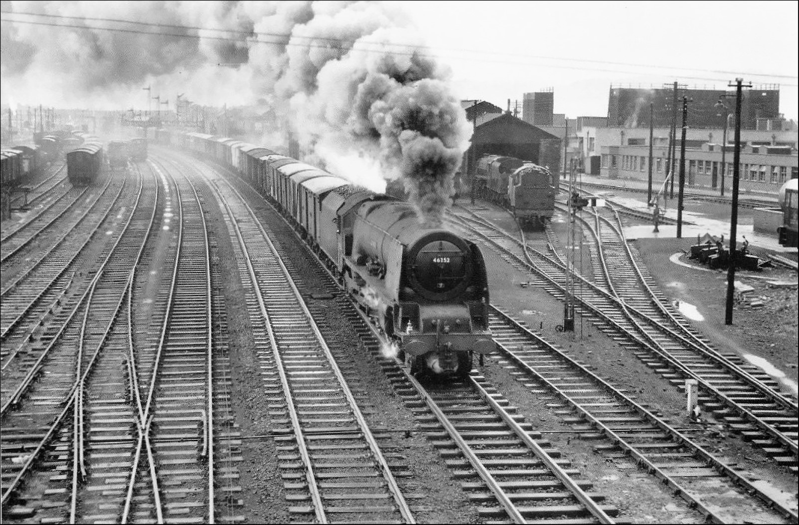 46252 City of Leicester working hard with the Aberdeen fish train 