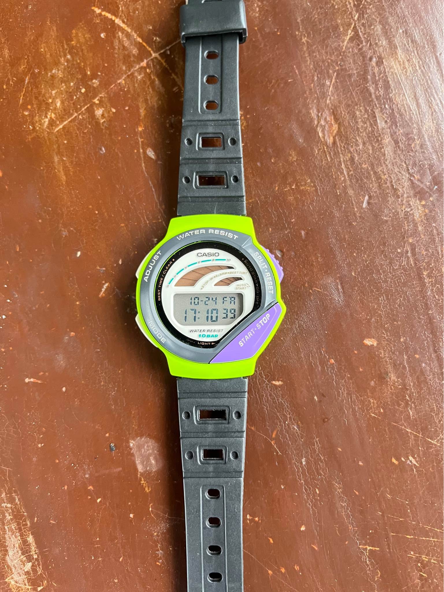 CASIO SKX-1110 デジタル 腕時計 レトロ キャンプに行かまいか 