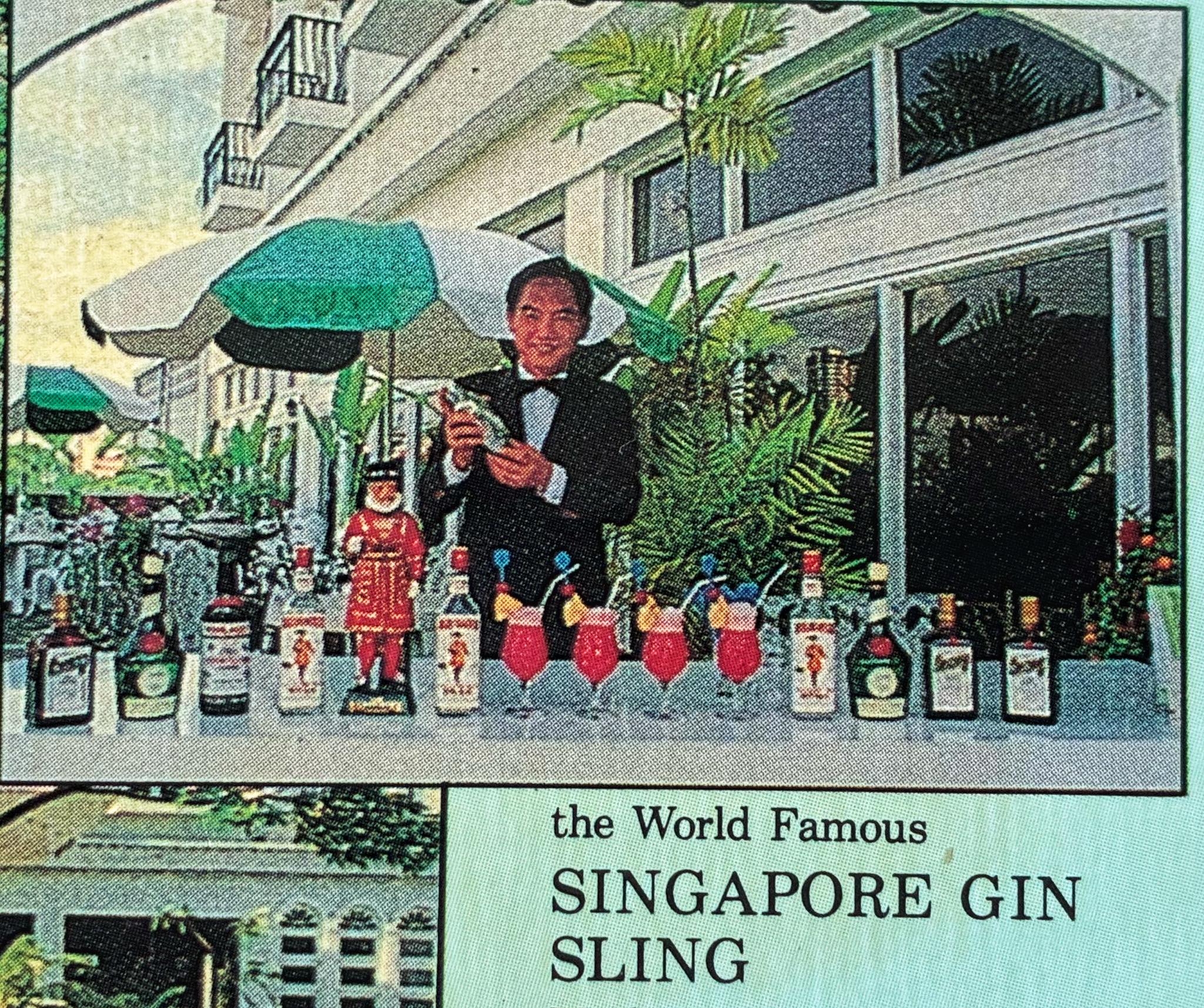 Singapore Sling cocktail origin at Raffles Hotel