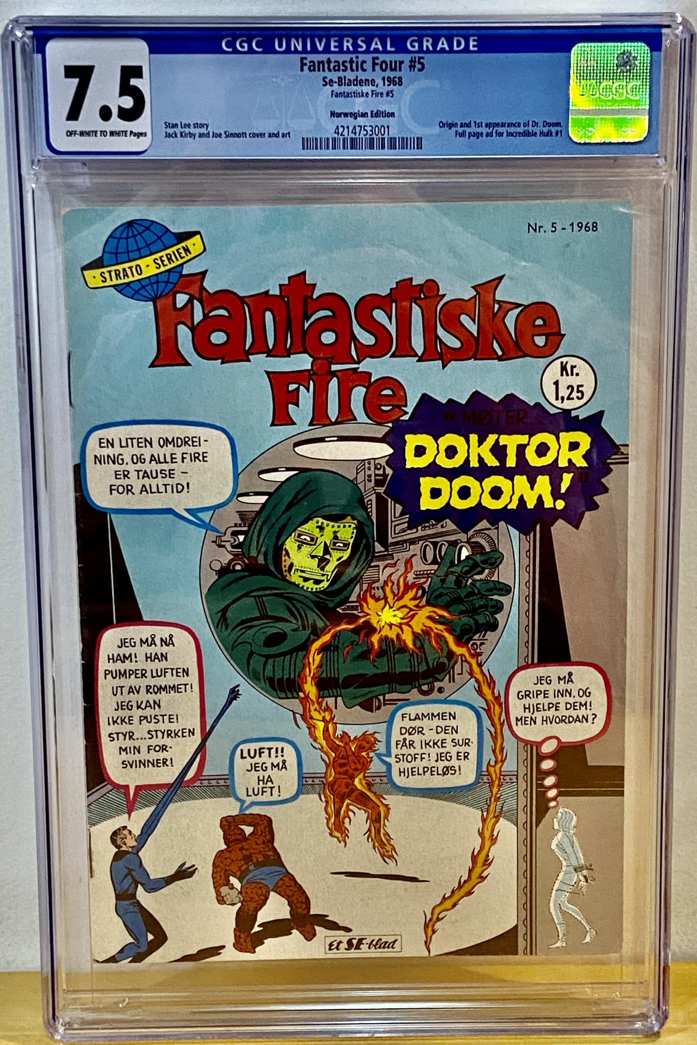 Fantastic Four 5 - CGC 2.0 - Marvel 1962 First appearance of