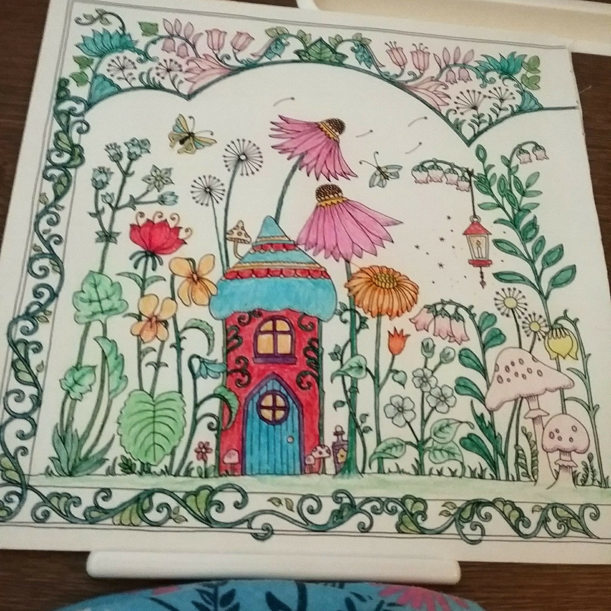 Coloring with World of Flowers by Johanna Basford using