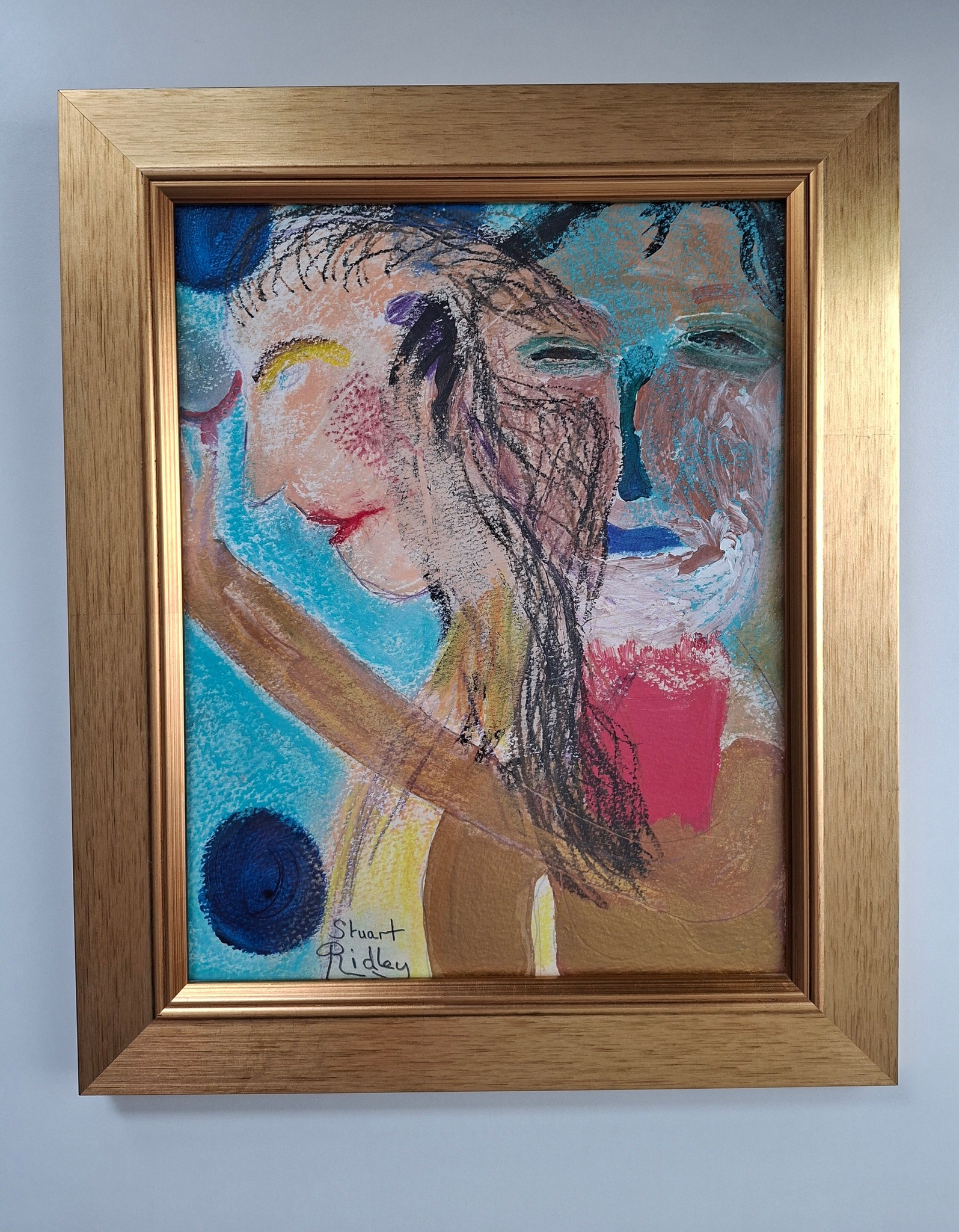Stuart Ridley - Woman With Gold Dress 2021-2025 acrylic,... | Facebook