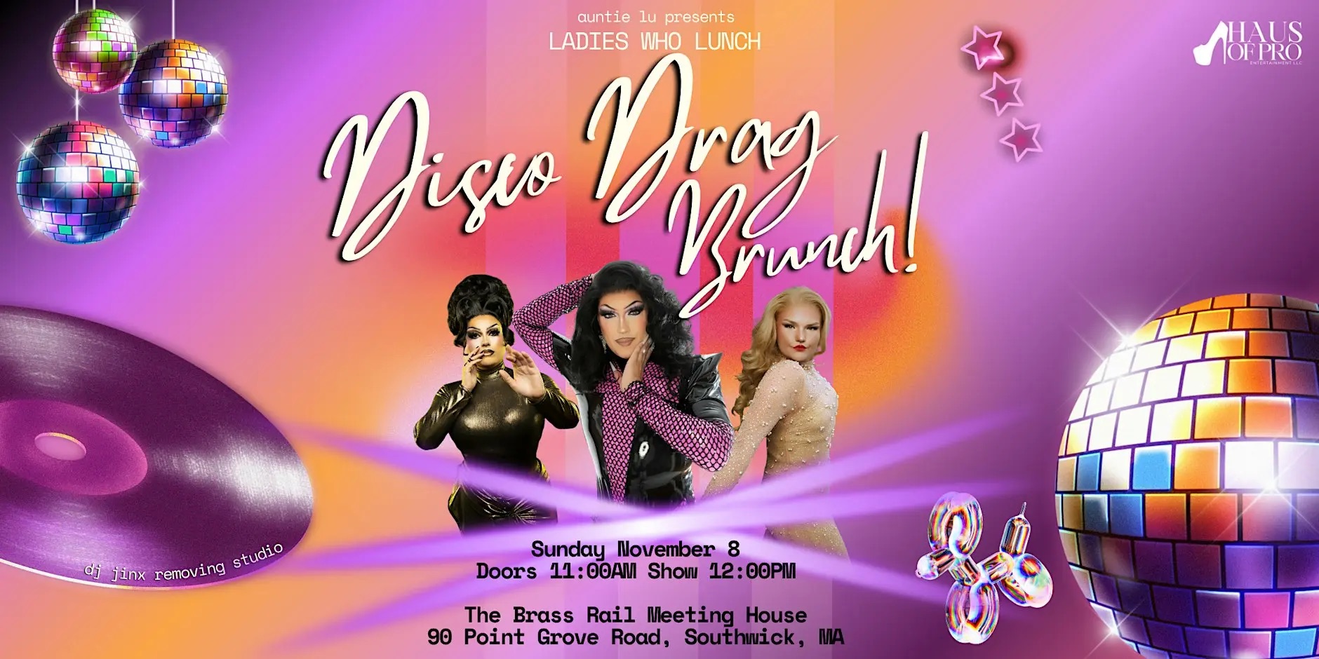 Ladies Who Lunch: Disco Drag Brunch Hosted by Auntie Lu