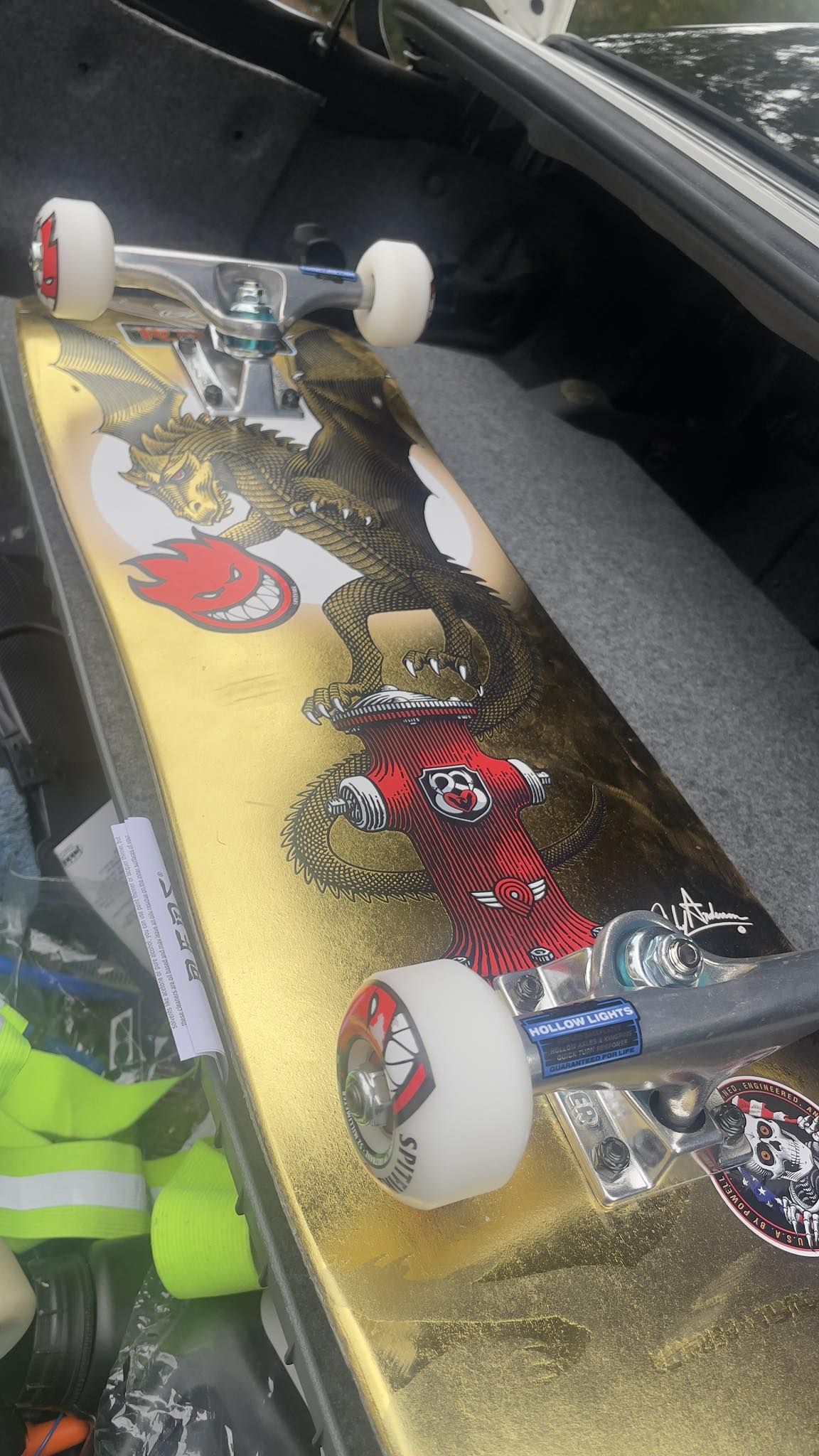 first new setup in forever. thunder hollow trucks spitfire OG wheels