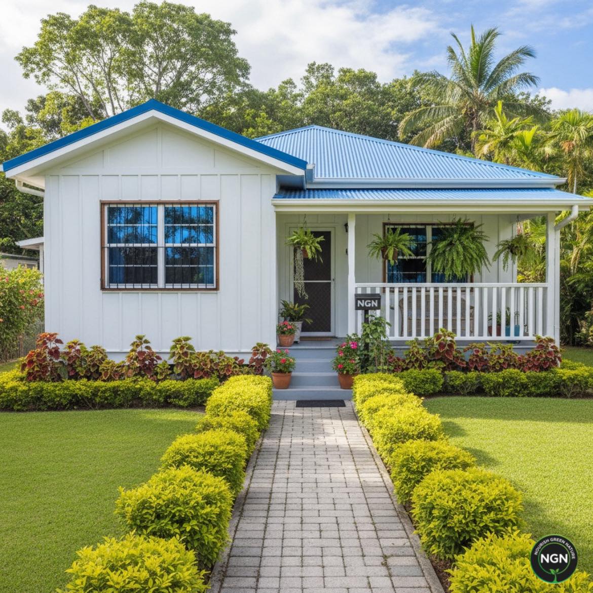 Nathaniel - 🇵🇭This charming small home features a modern white vertical ... - Paired With Vertical White Siding