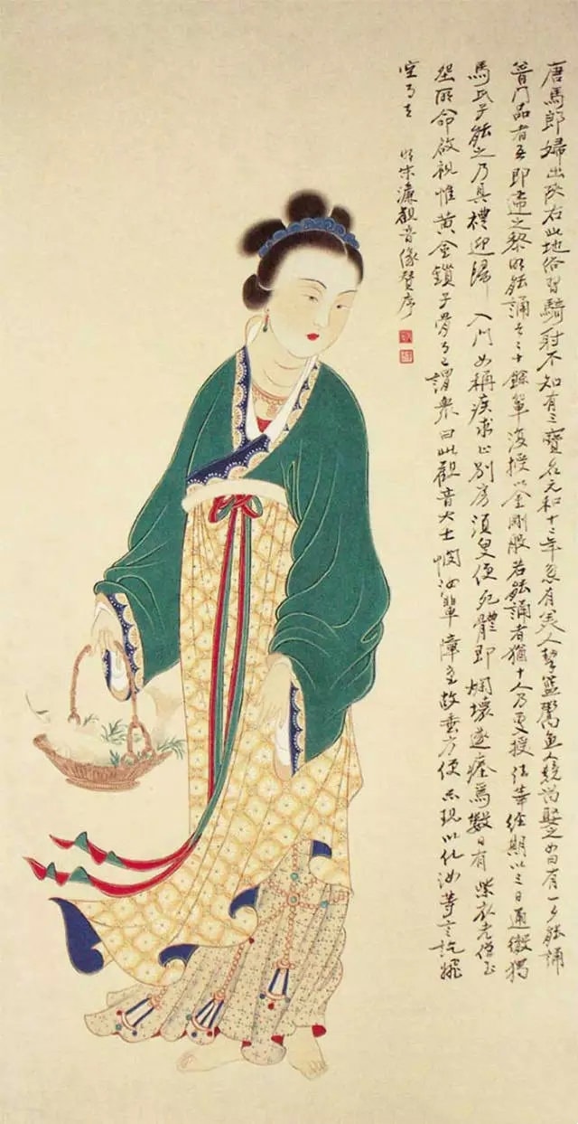 张大千· 仕女画欣赏#张大千#中国画#工笔重彩