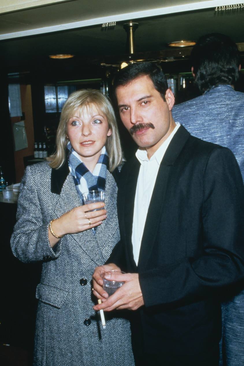Freddie Mercury and Mary Austin, 1985. Photo from Getty Images.