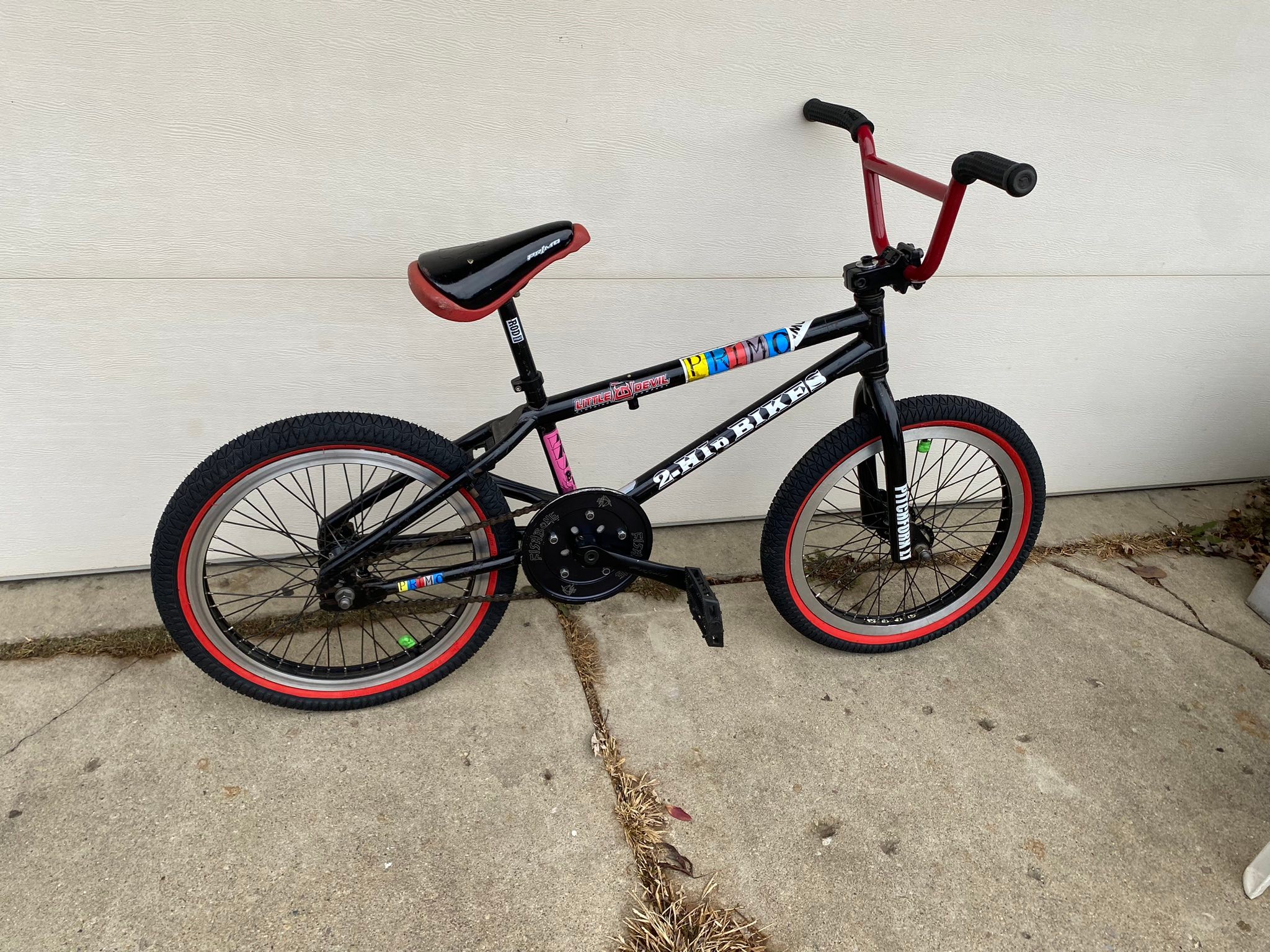 Upgraded parts on 2-hip root down bike