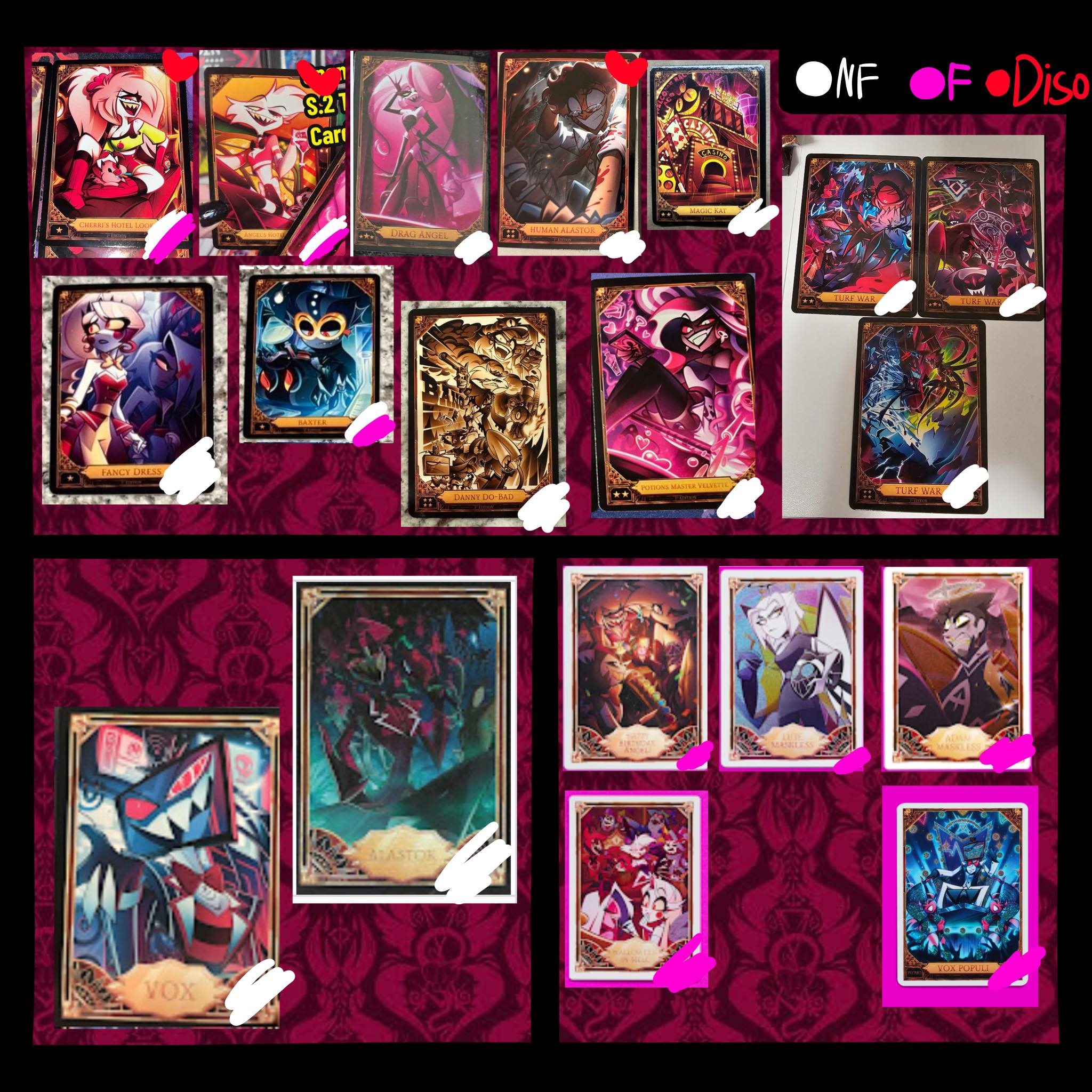 Hazbin Hotel trading card ISO list for season 2