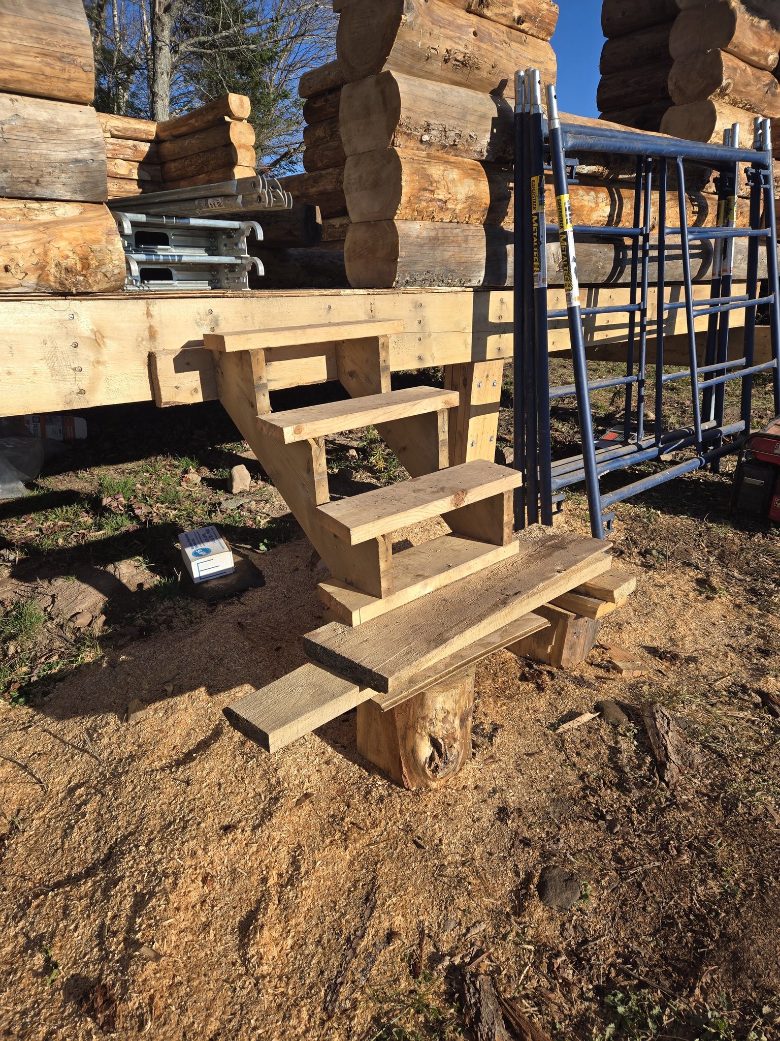 Death Stairs | Customer made these nice temporary steps for us to use ...
