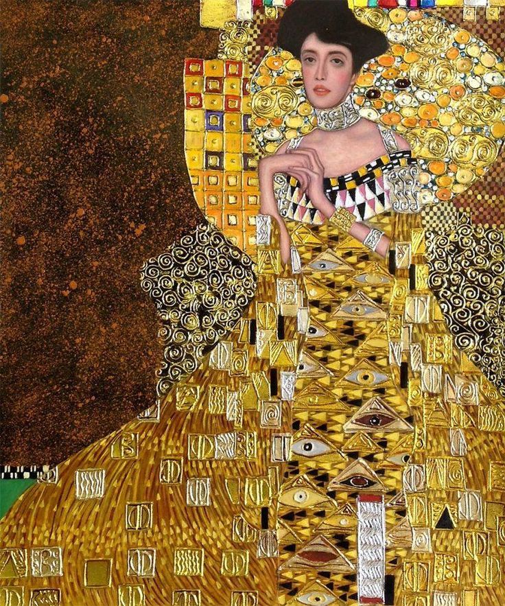 gold dress painting Bead Mosaic Artwork Inspired by Gustav Klimt's Portrait of Adele Bloch-Bauer II adele bloch-bauer painting