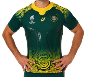 The Rugby World Cup 2019 #Wallabies Jersey. #GoldBlooded