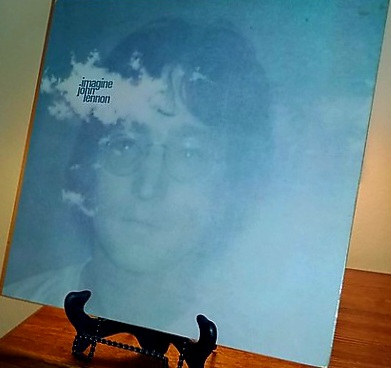 John Lennon's Imagine vinyl record with poster and postcards