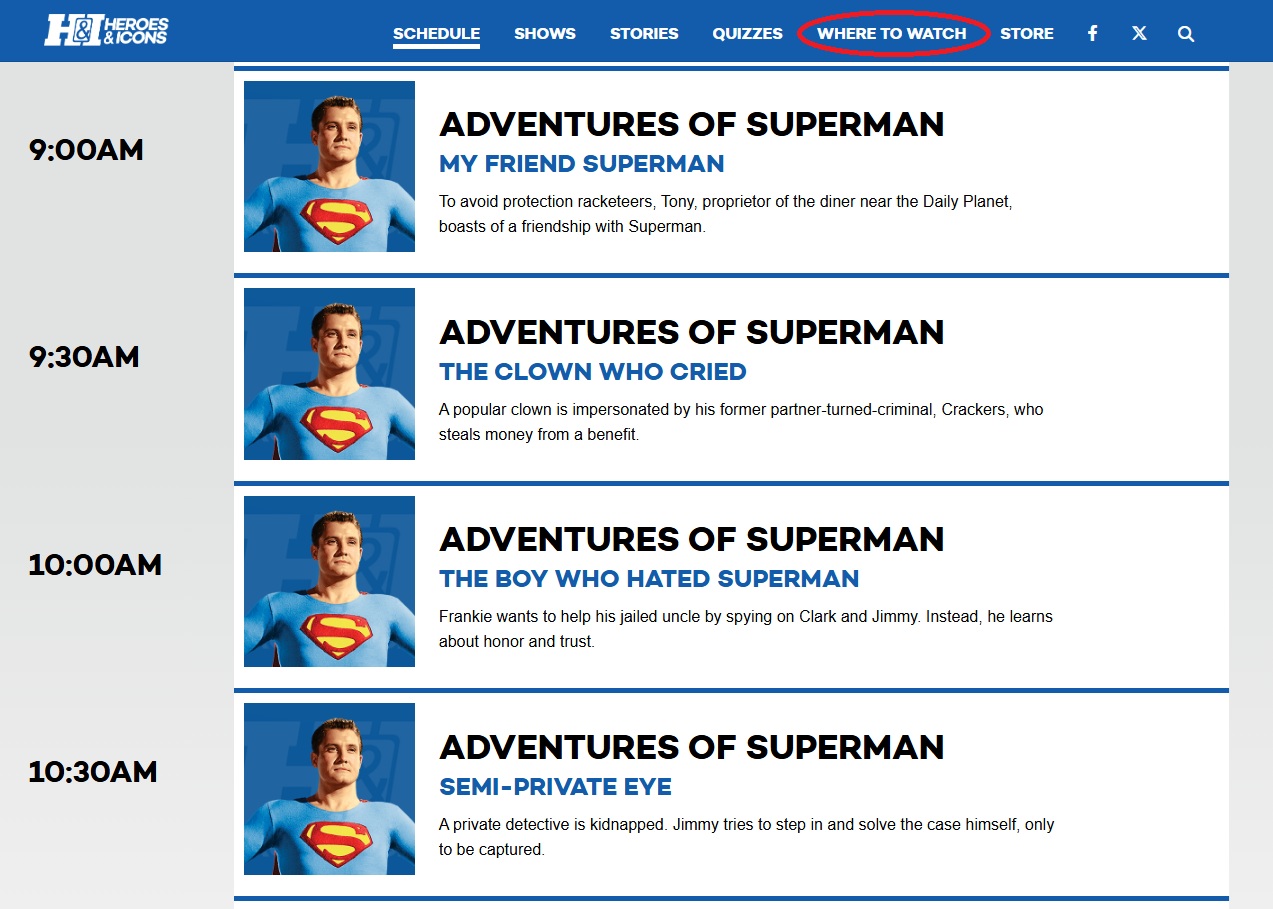 George Reeves as Superman (1951-1958) | This week's schedule for H&I ...