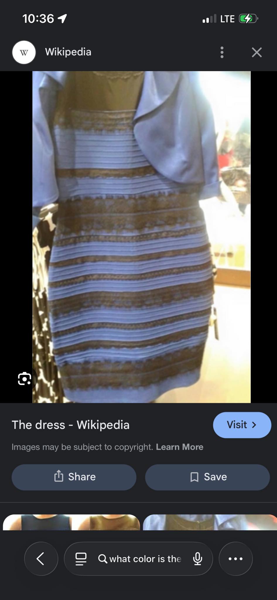 white and gold dress wikipedia What color was the dress?? #dress #color Berta